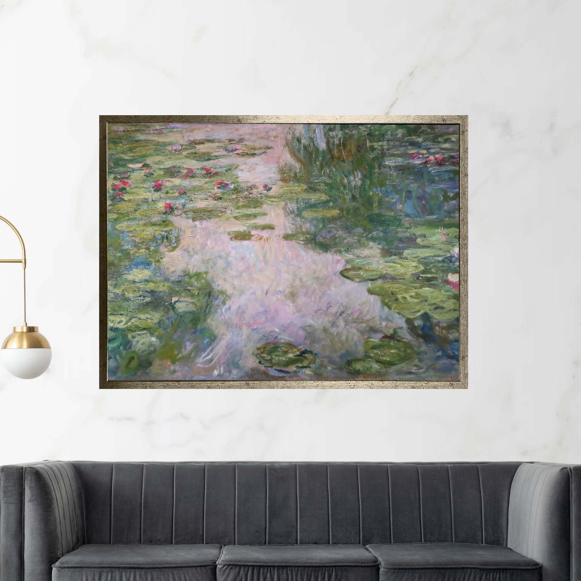 Water Lilies Canvas Wall Art - Y Canvas