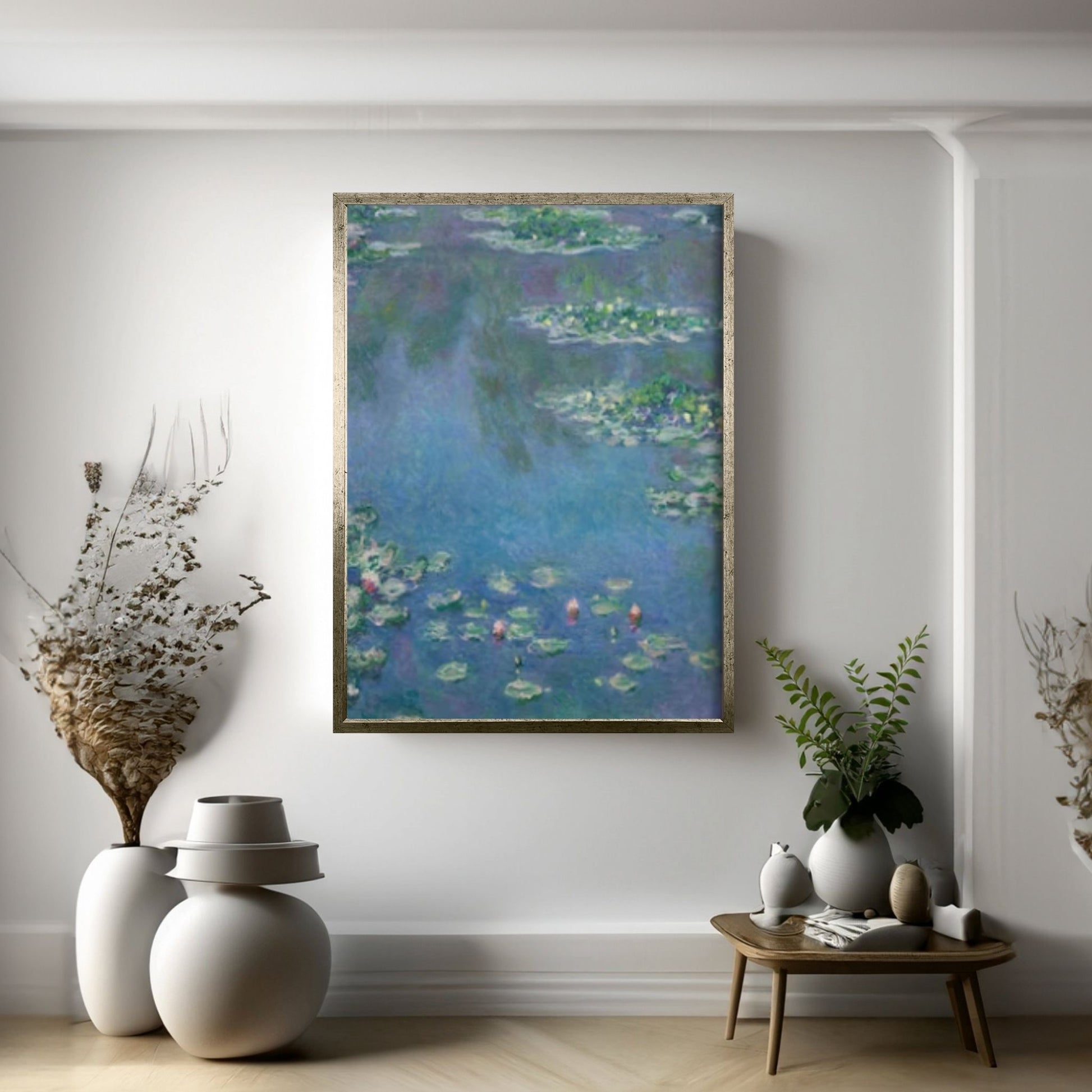 Claude Monet Exhibition Prints, Claude Monet Floral Print, Landscape wall arti Water lilies Claude Monet - Y Canvas