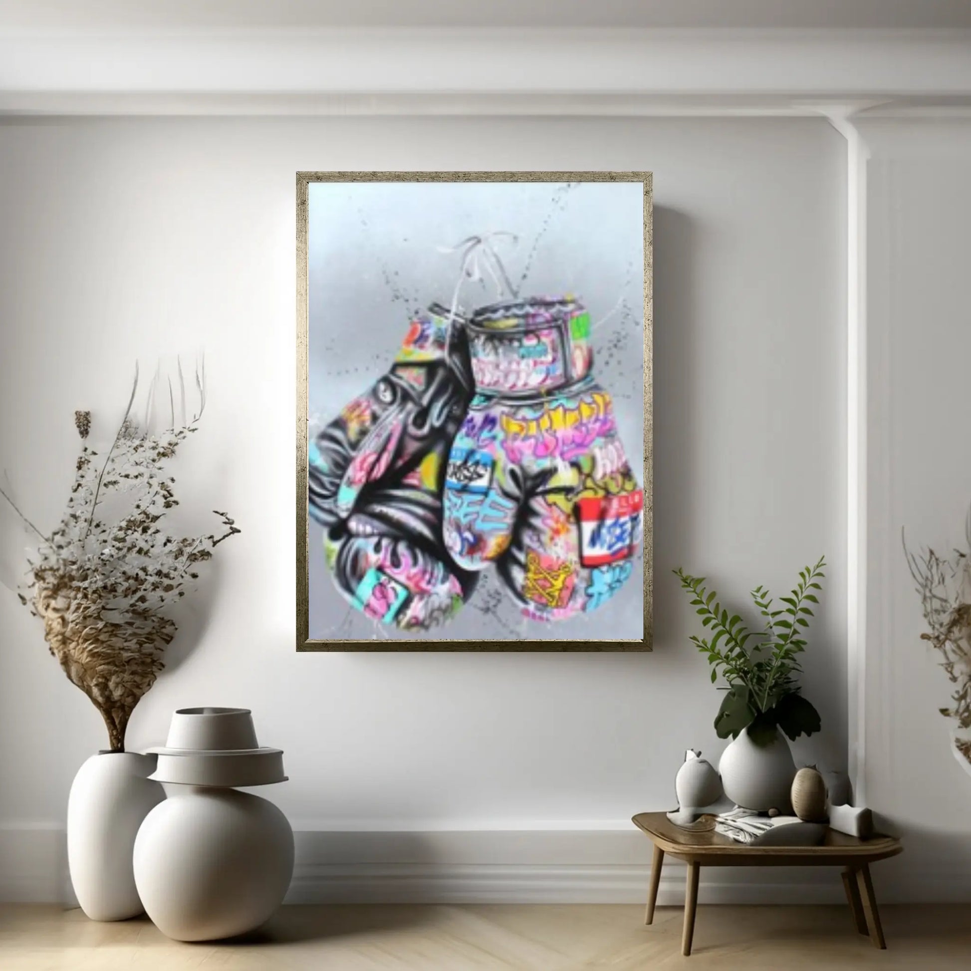 Street Graffiti Boxing Gloves Canvas Wall Art Print Painting Posters And Prints Picture Wall Art Banksy Wall Art - Y Canvas