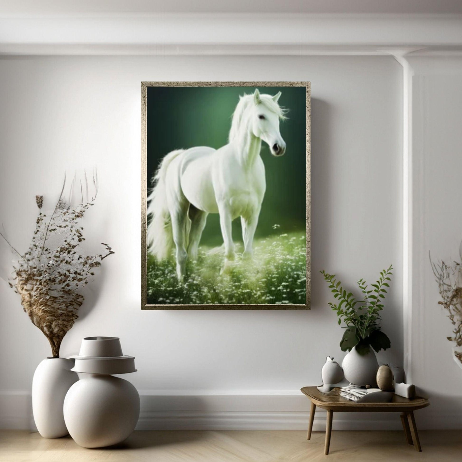 Horse Painting Large Canvas Art, Horse Decor Horse Oil Painting Poster Wall Art - Y Canvas