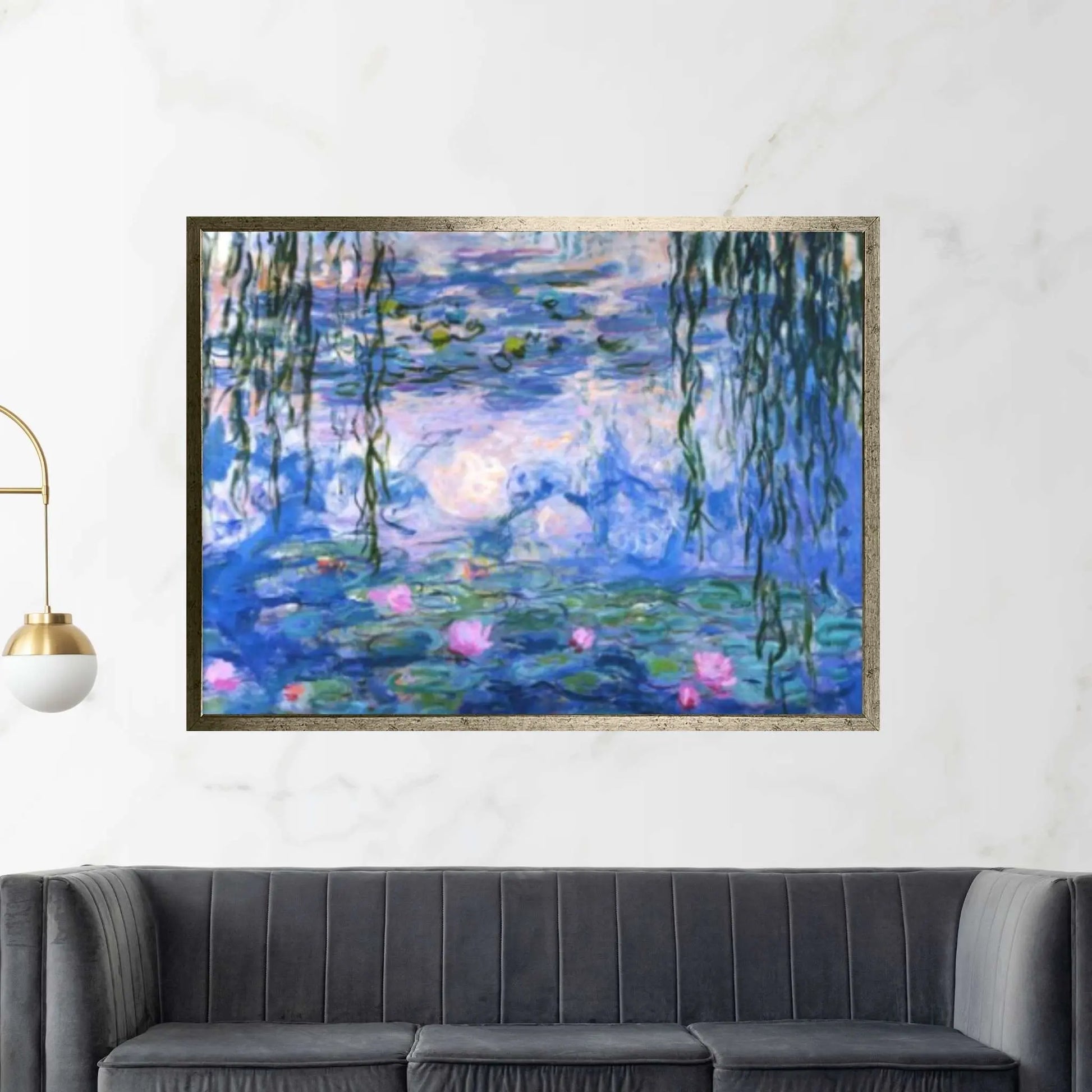 Claude Monet : Water Lilies Nympheas (1919) Canvas Wall Art Print Poster - Y Canvas