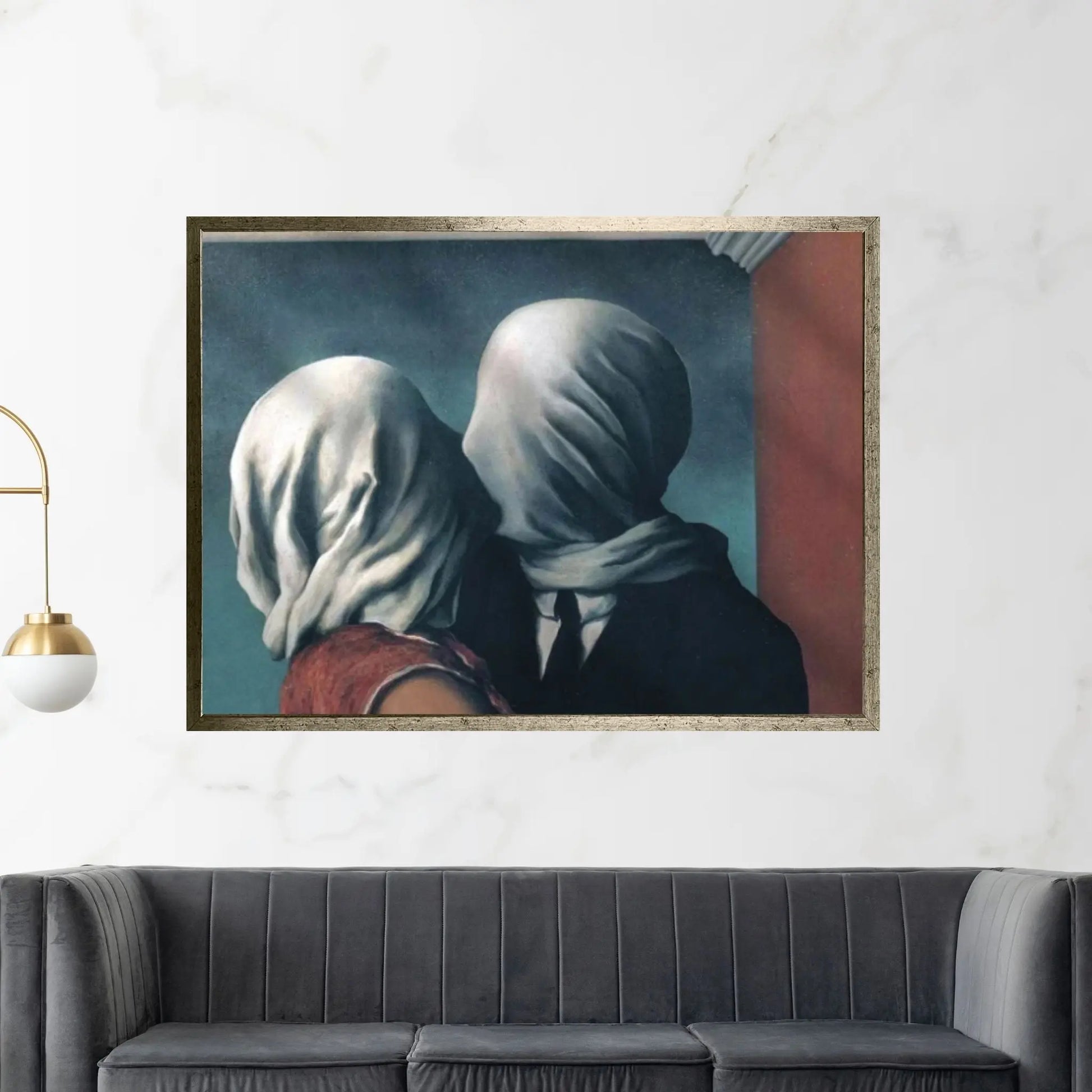 Rene Magritte Canvas Wall Art Poster, The Lovers Canvas, Rene Magritte the lovers Canvas, Rene Magritte Wall Art - Y Canvas