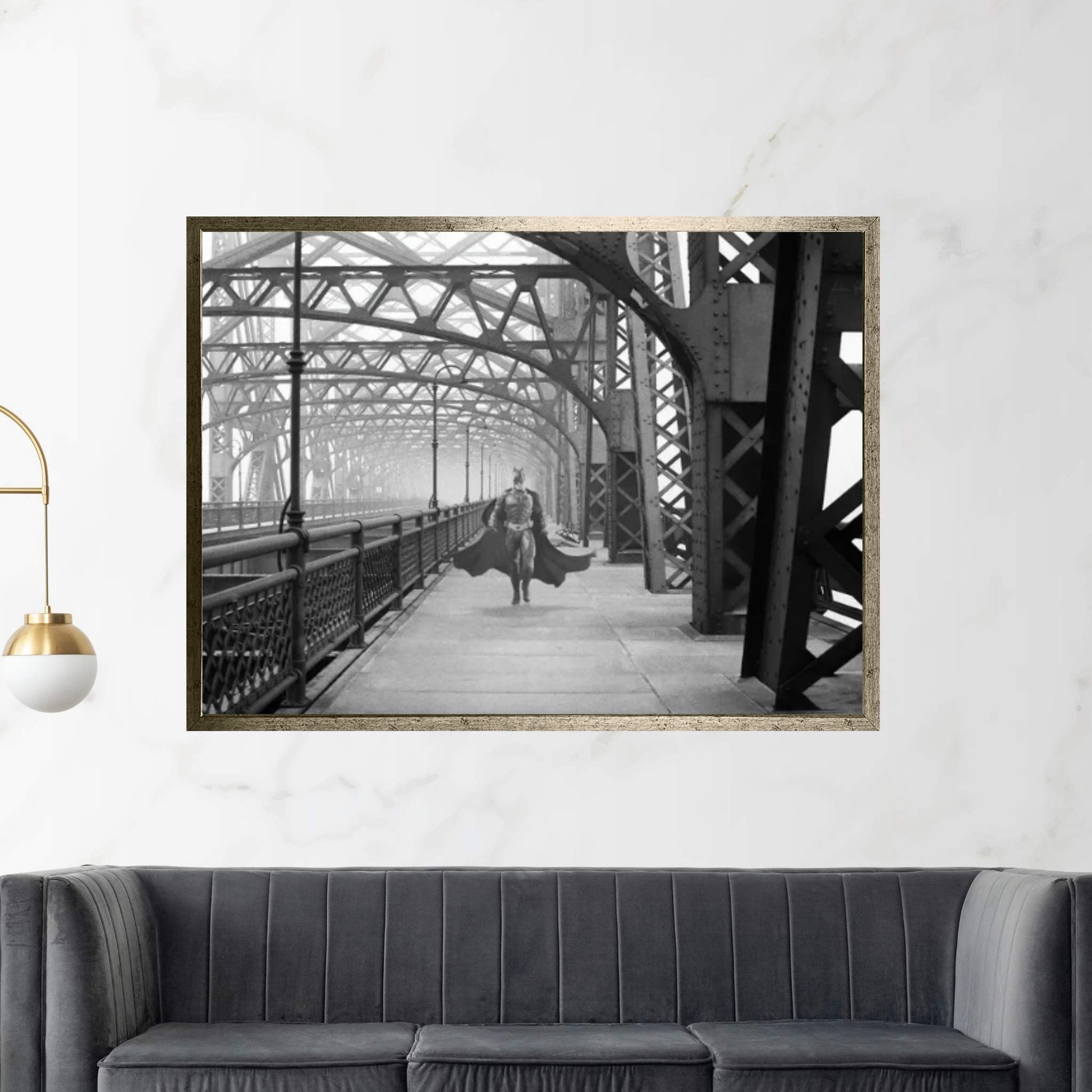 Gotham City Bridge Canvas Wall Art - Y Canvas