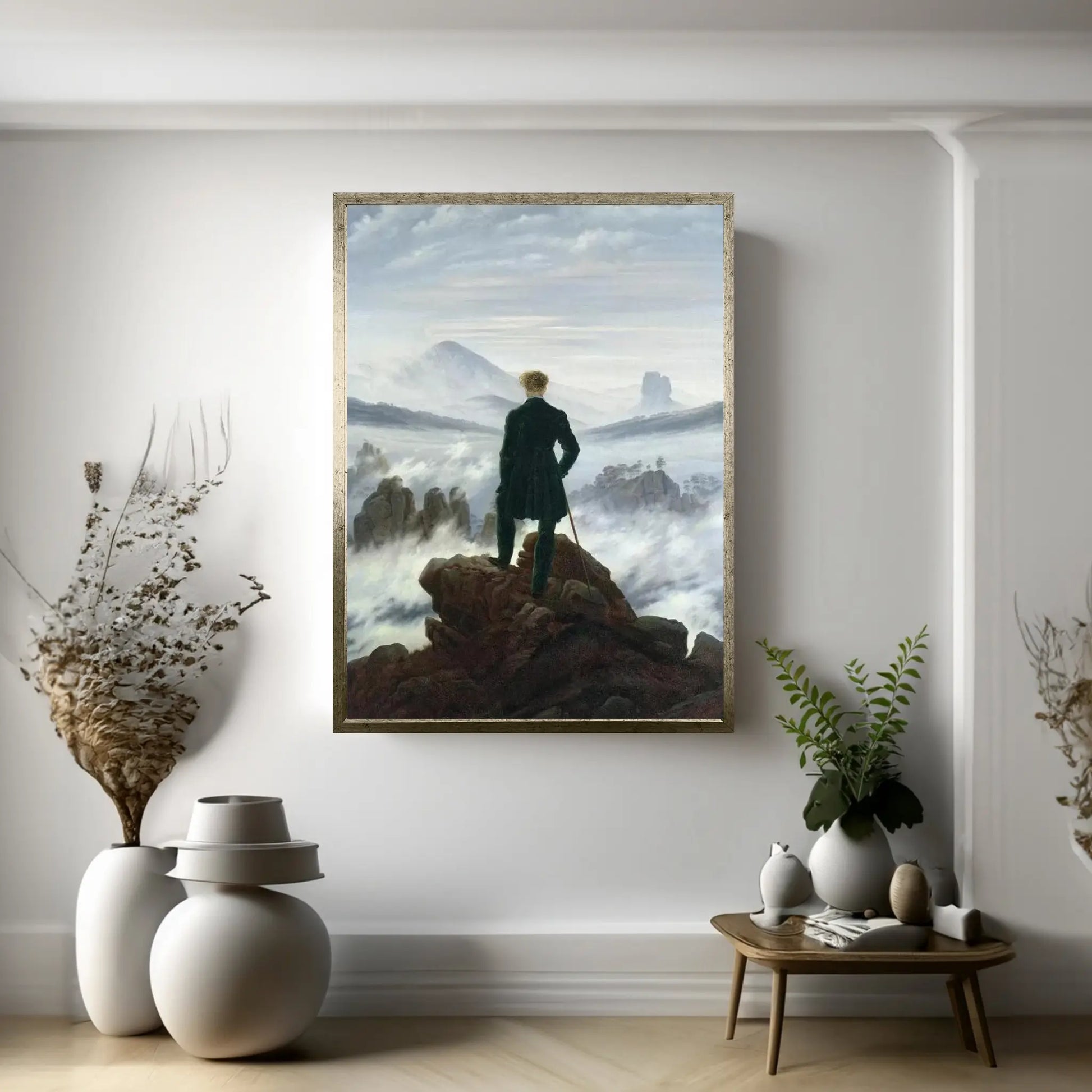 The Wanderer above the Sea of Fog, 1818 Canvas Wall Art - Y Canvas