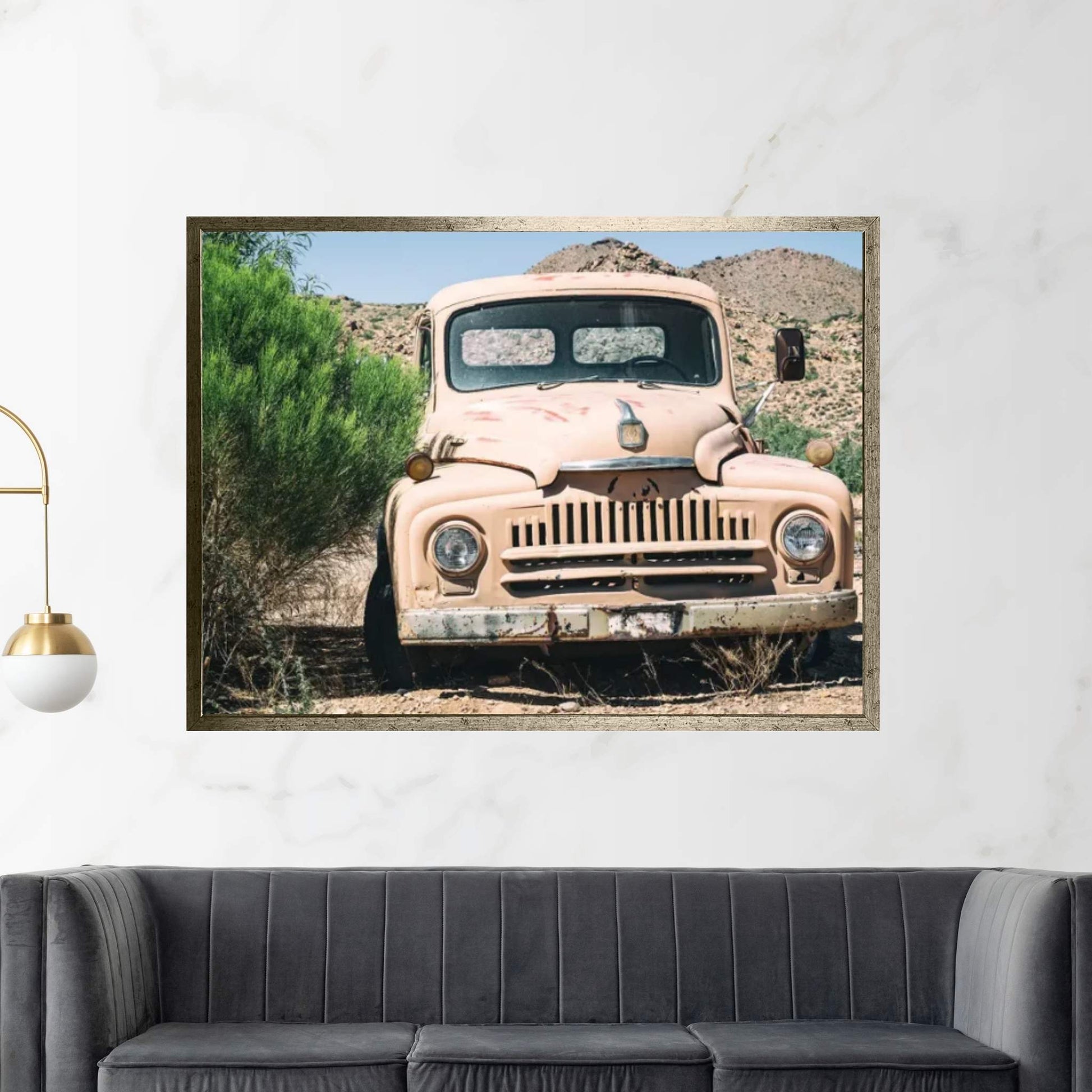 American West - Old Truck 66 Canvas Wall Art - Y Canvas