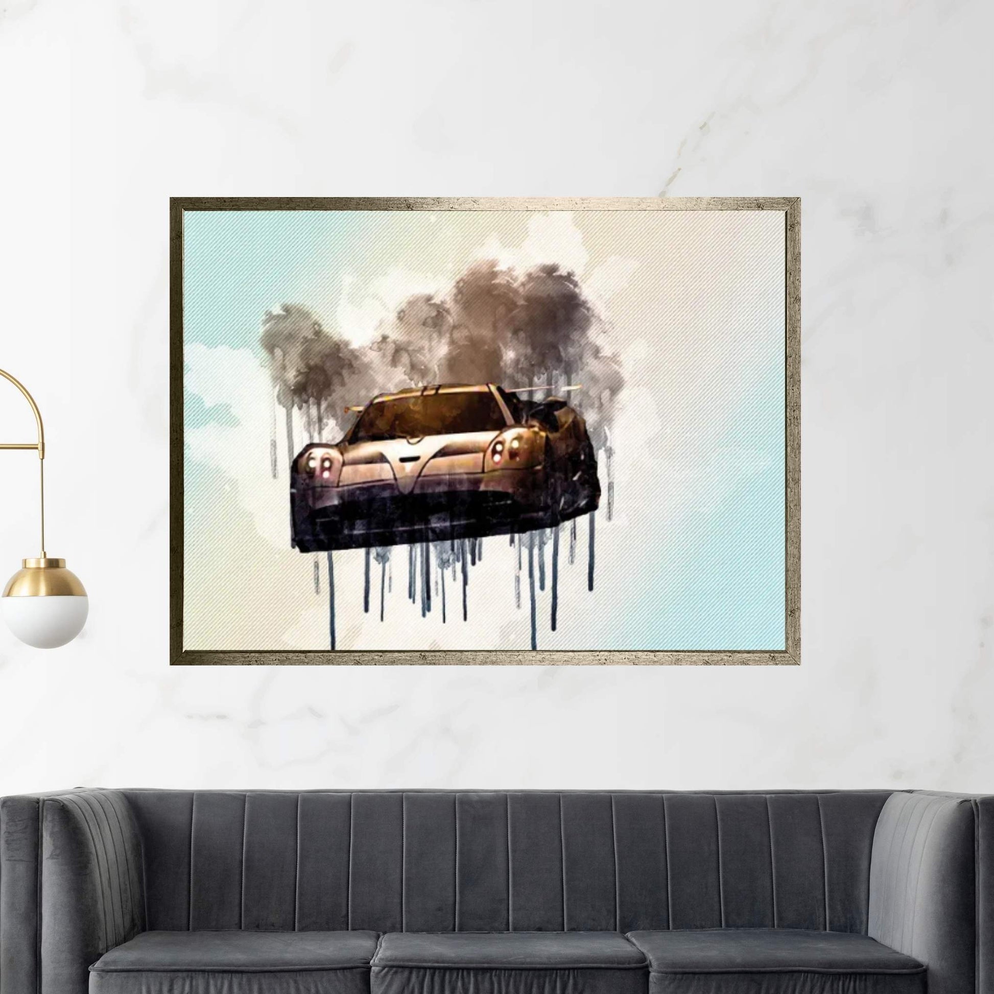 2020 Pagani Huayra Imola Exterior Front View Hypercar Canvas Wall Art - Y Canvas