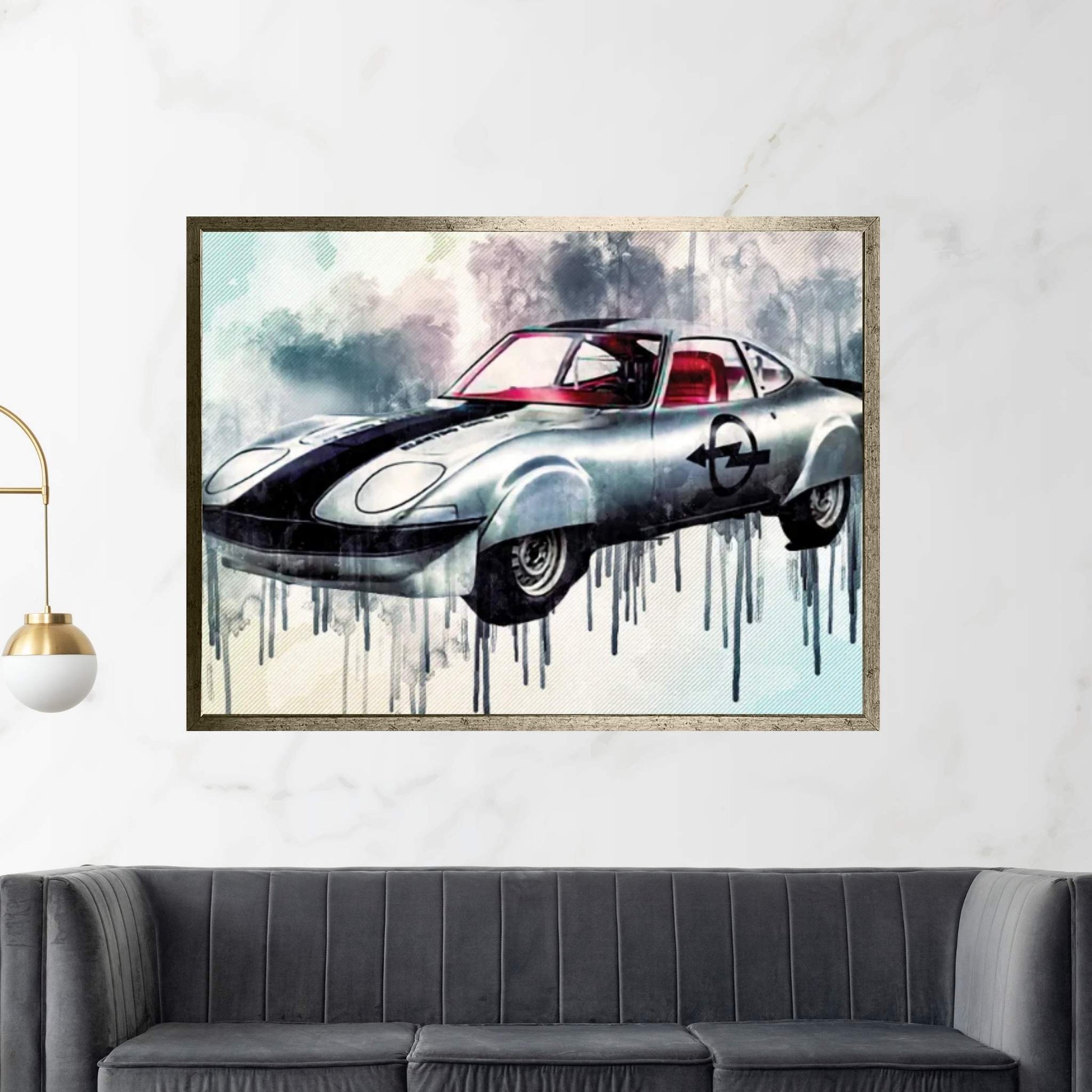 Opel Elektro Gt 1971 Retro Electric Car Sports Electric Car German Canvas Wall Art - Y Canvas