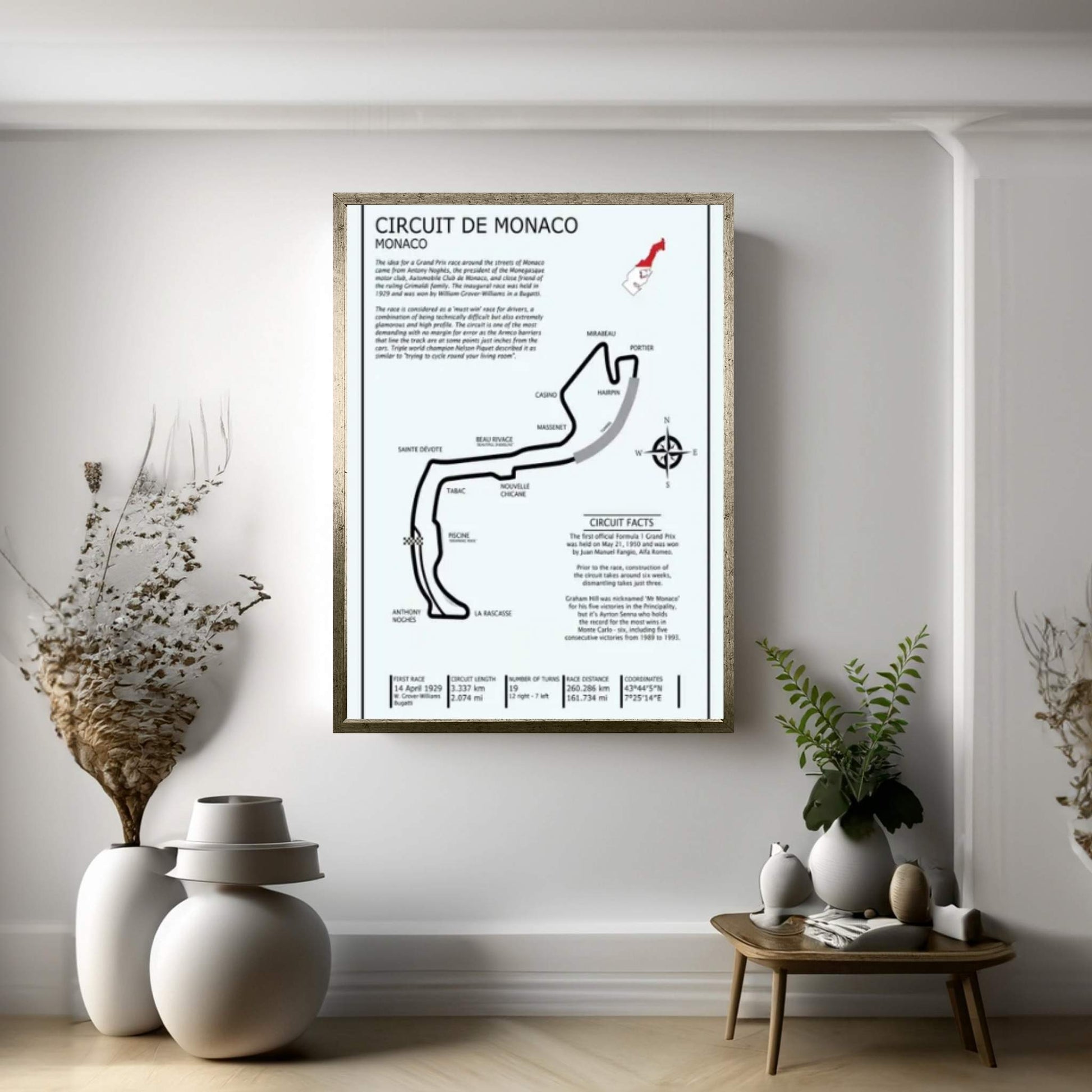 Monaco Circuit Canvas Wall Art - Y Canvas