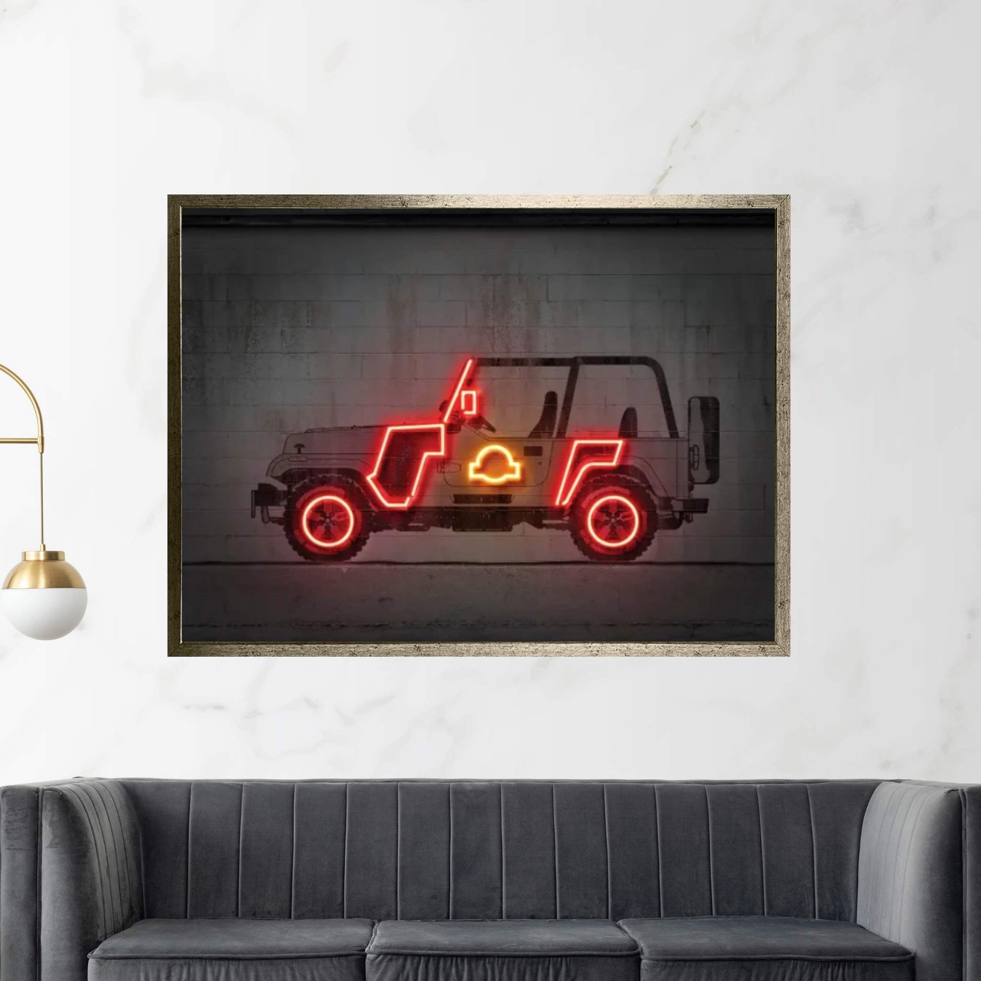 Jurassic Car II Canvas Wall Art - Y Canvas