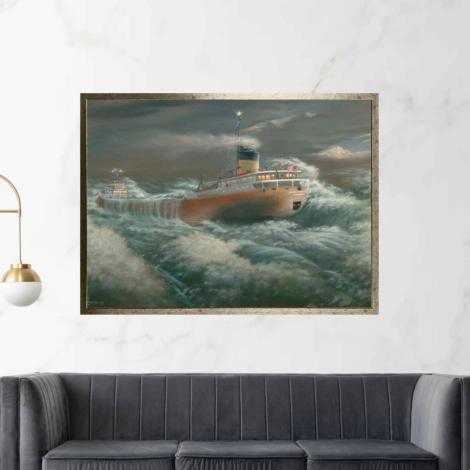 Edmund Fitzgerald Ship Canvas Wall Art - Y Canvas