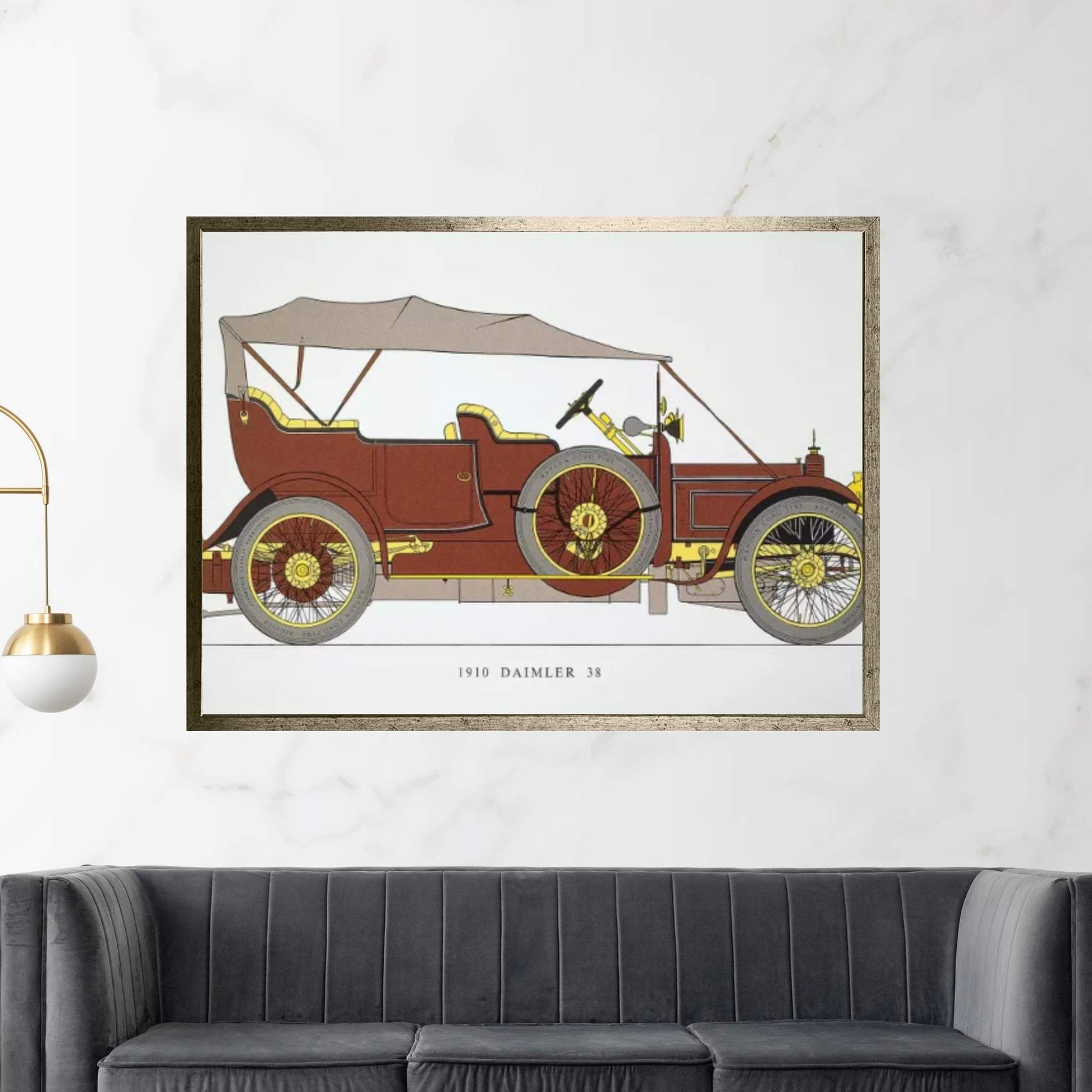 Auto: Daimler 38 Hp, 1910 Canvas Wall Art - Y Canvas