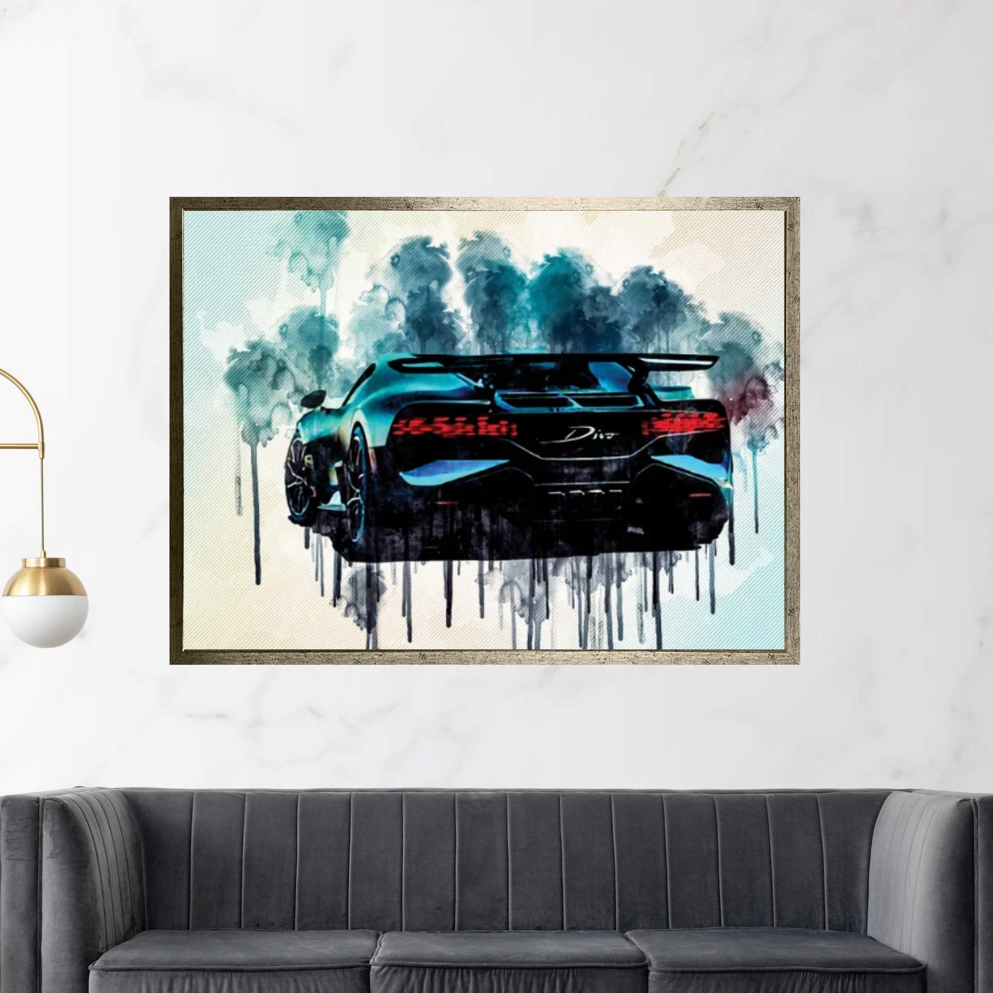 2019 Bugatti Divo Rear View New Hypercar Canvas Wall Art - Y Canvas