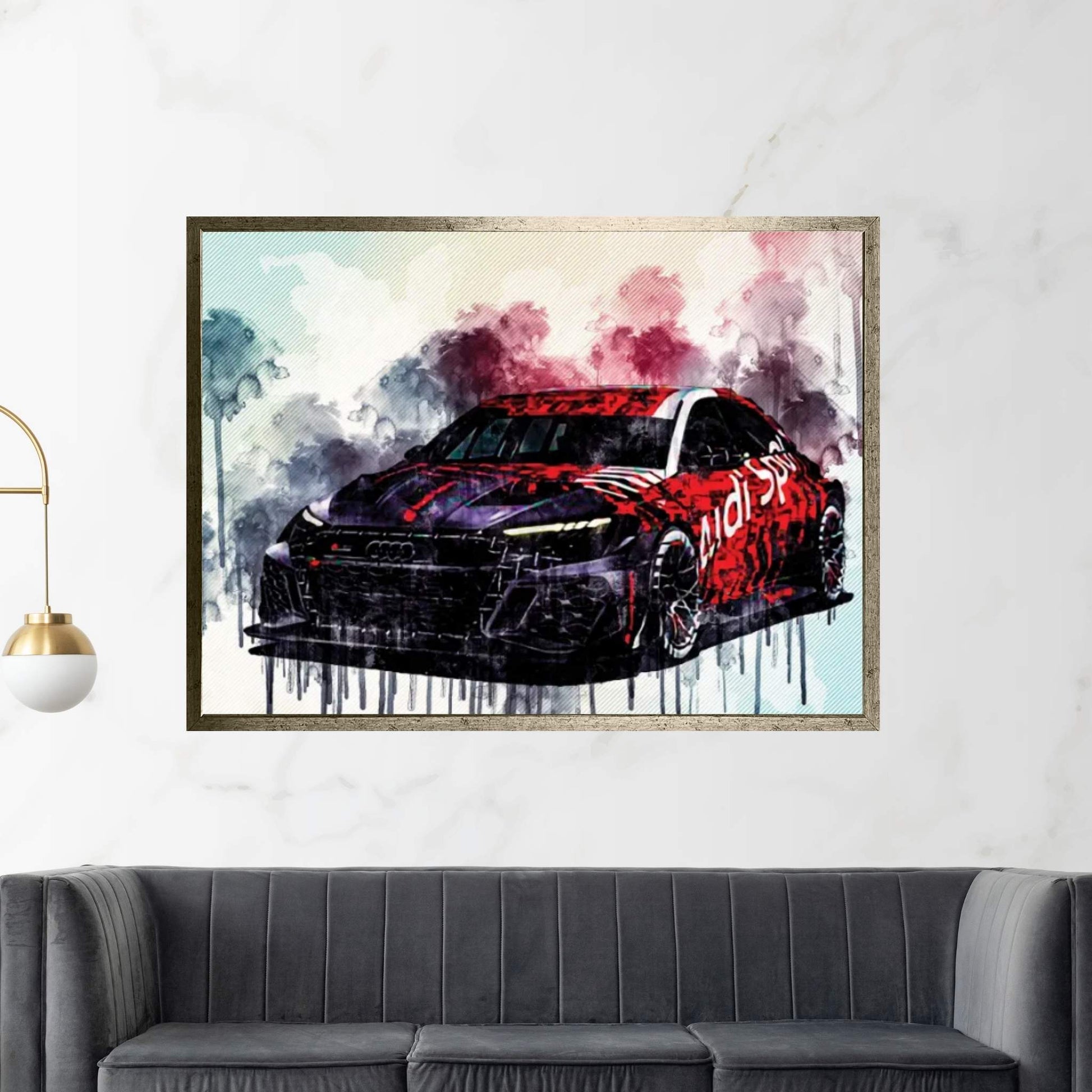 2021 Audi RS3 LMS Front View Canvas Wall Art - Y Canvas