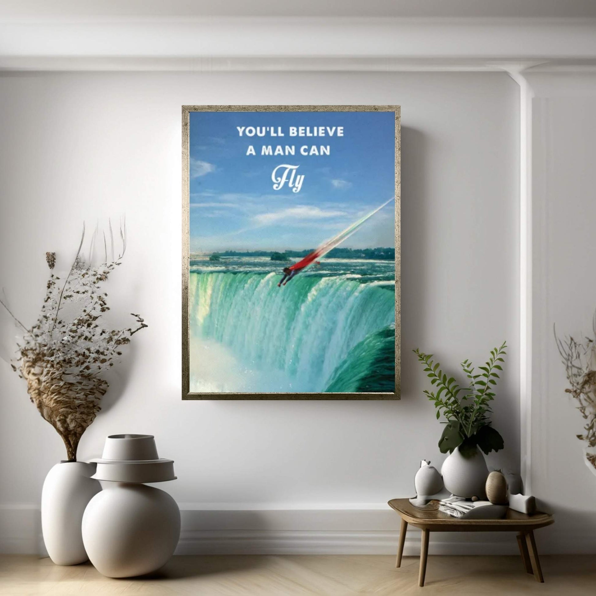 Superman Travel Poster Canvas Wall Art - Y Canvas