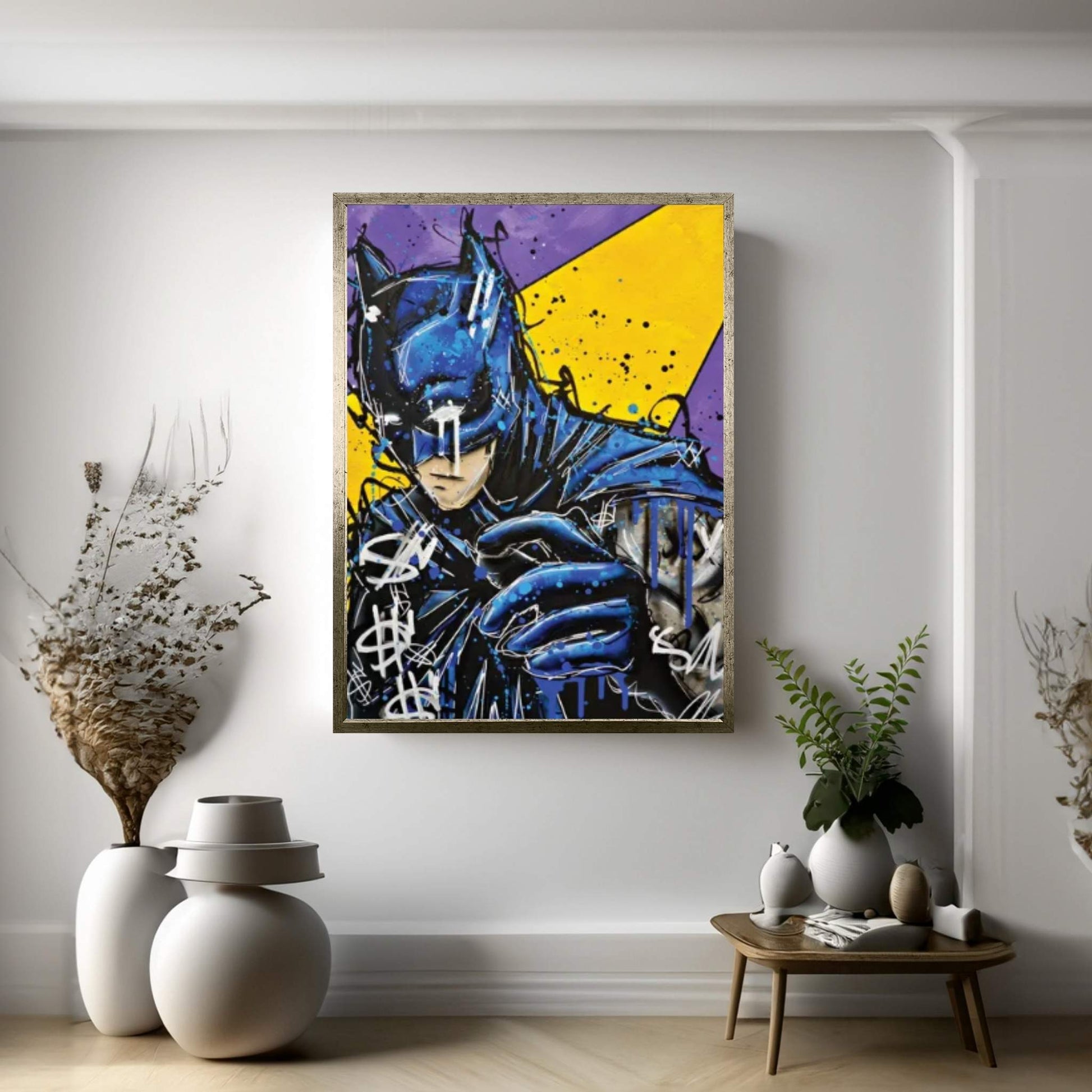 Retro Batsy Canvas Wall Art - Y Canvas