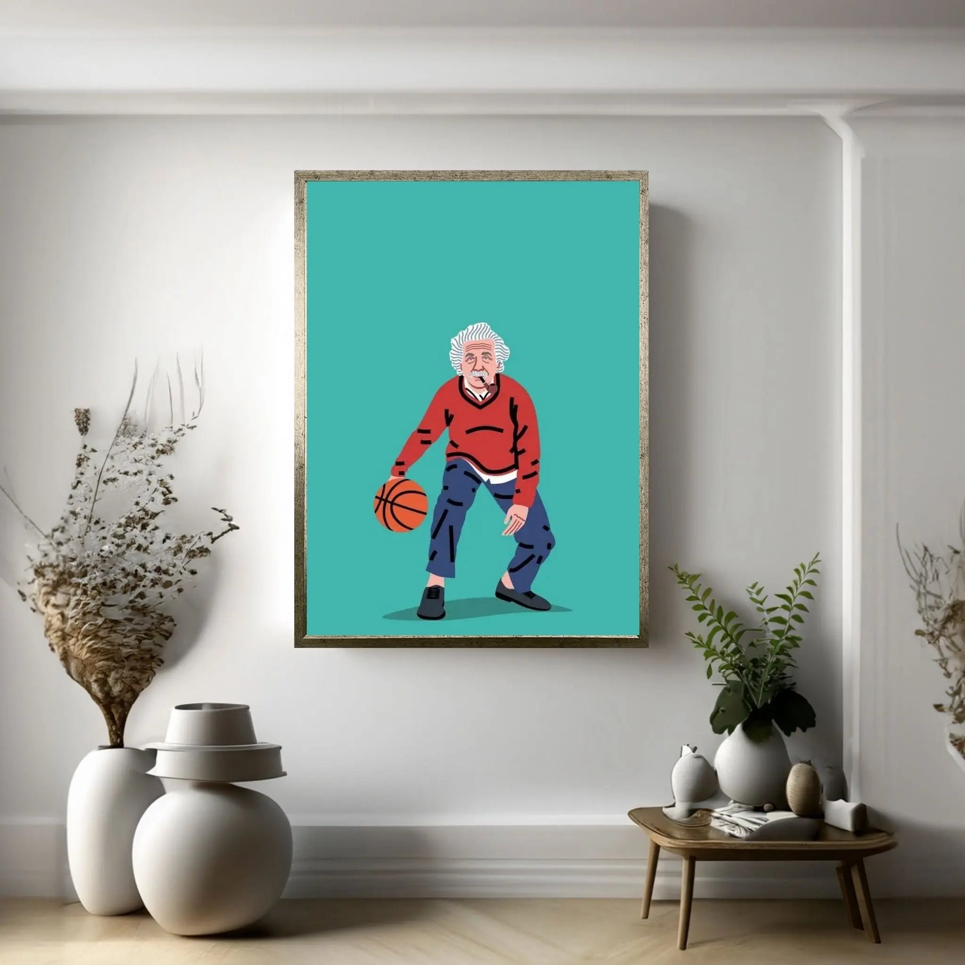 Balling Einstein Canvas Wall Art - Y Canvas