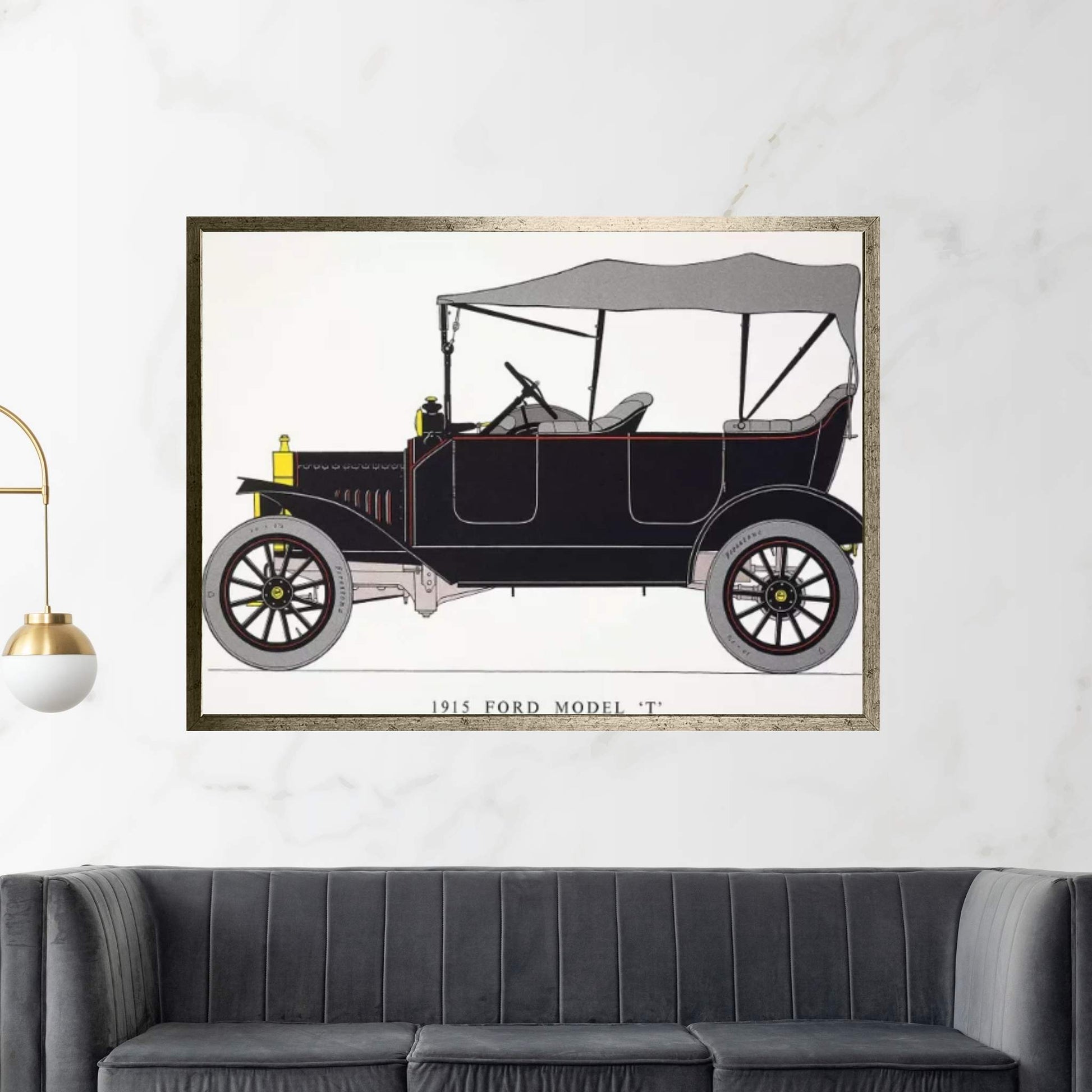 Auto: Model T Ford, 1915 Canvas Wall Art - Y Canvas