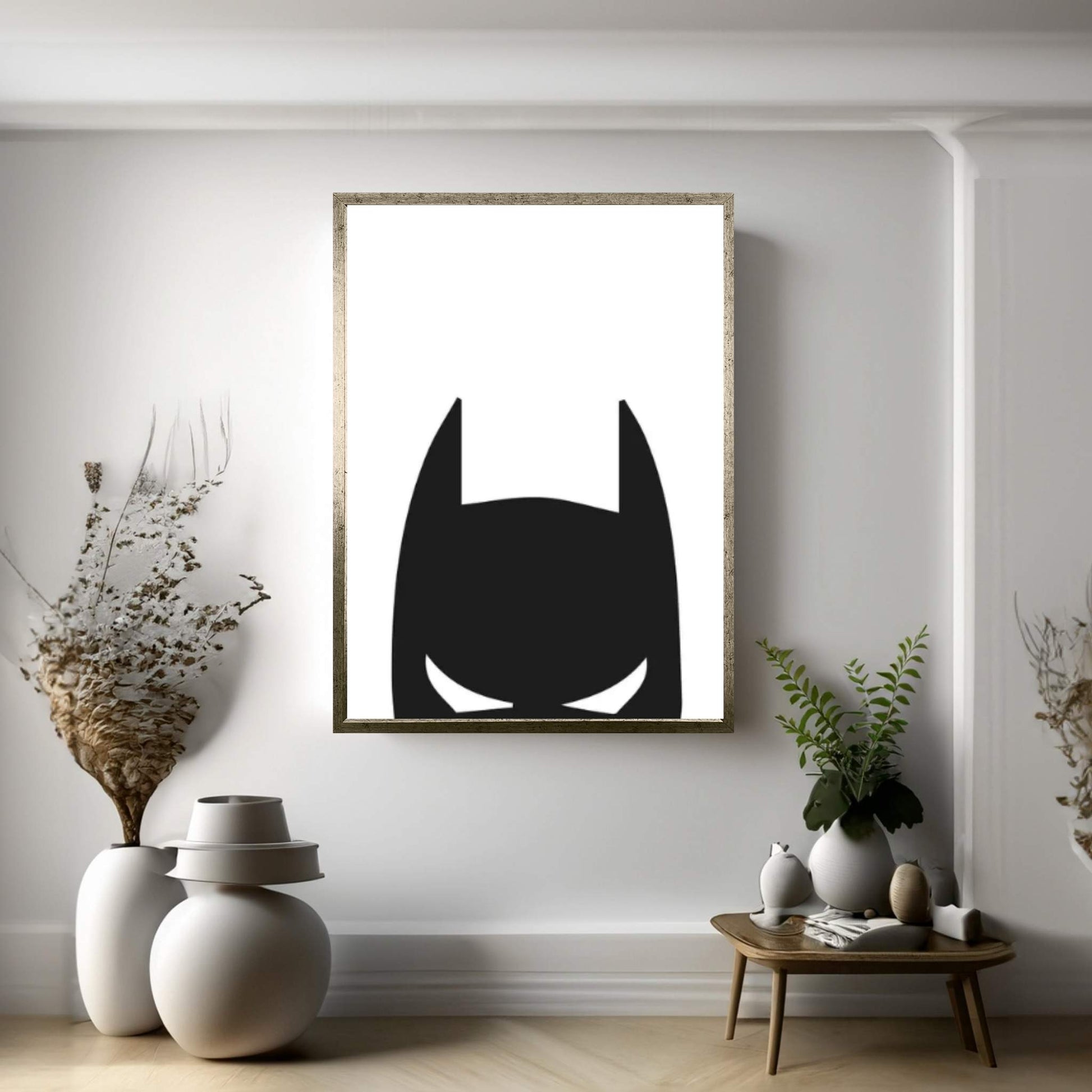 Batman Head Canvas Wall Art - Y Canvas