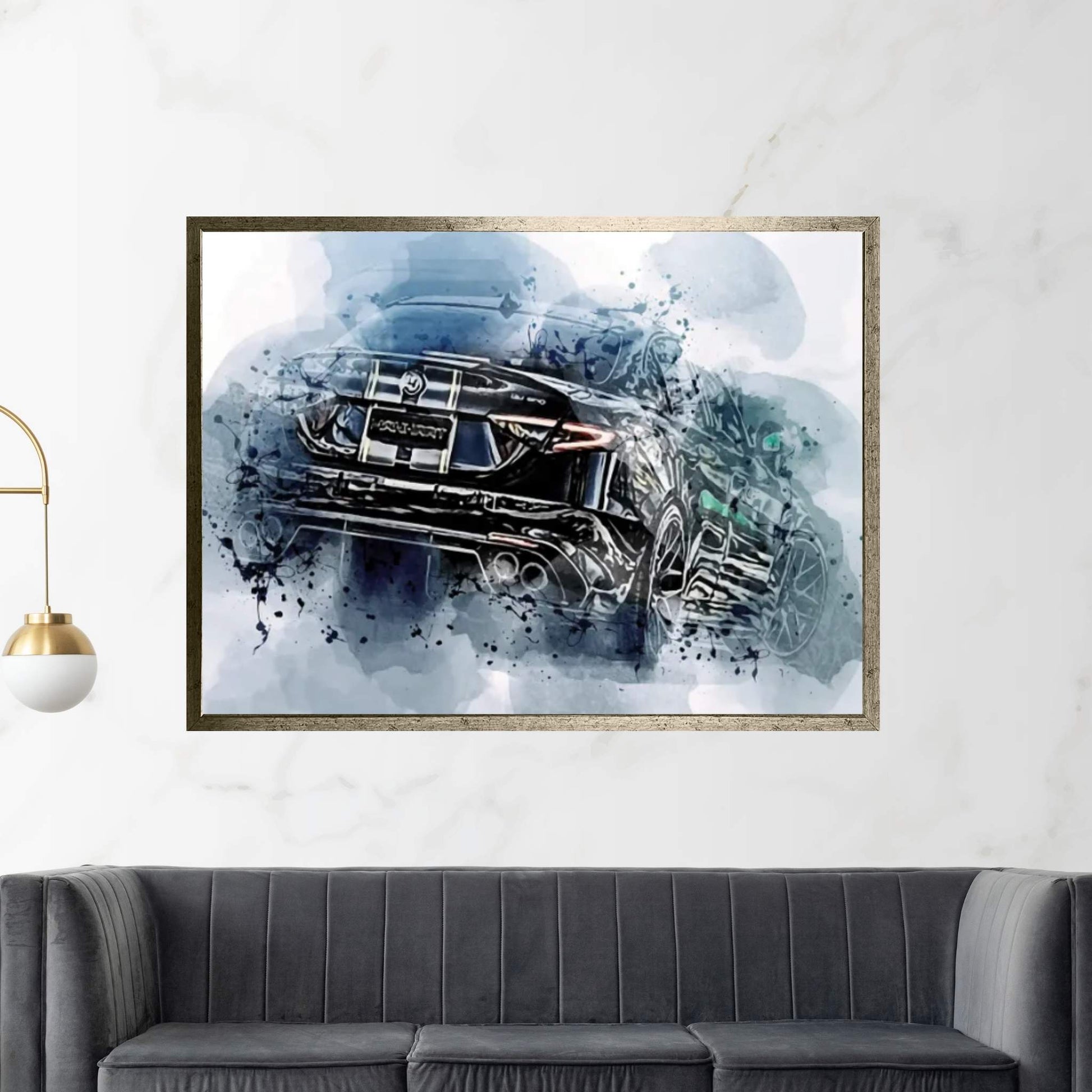 2021 Manhart Qv600 Alfa Romeo Giulia Exterior Black Sedan Canvas Wall Art - Y Canvas