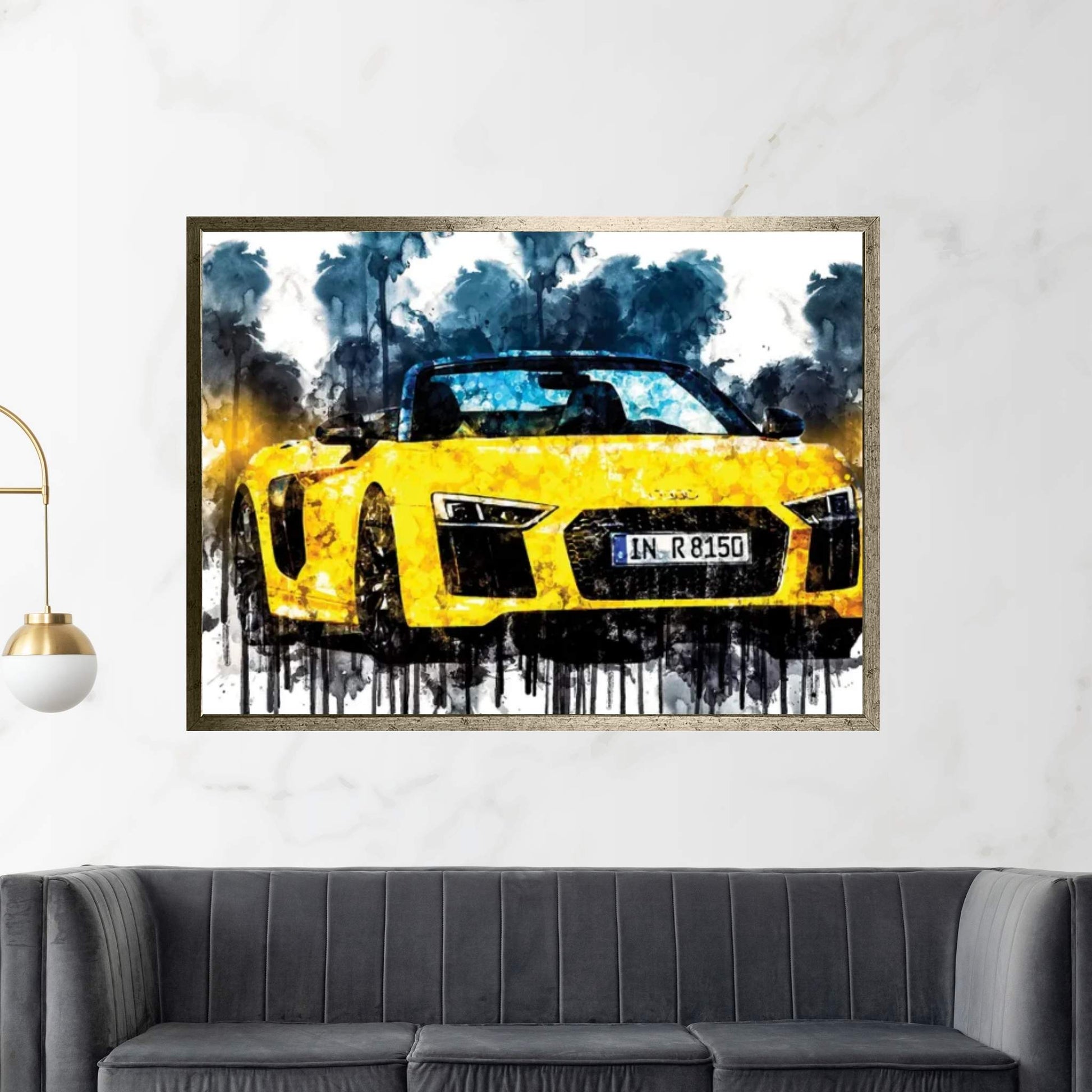 Car 2017 Audi R8 Spyder V10 Canvas Wall Art - Y Canvas