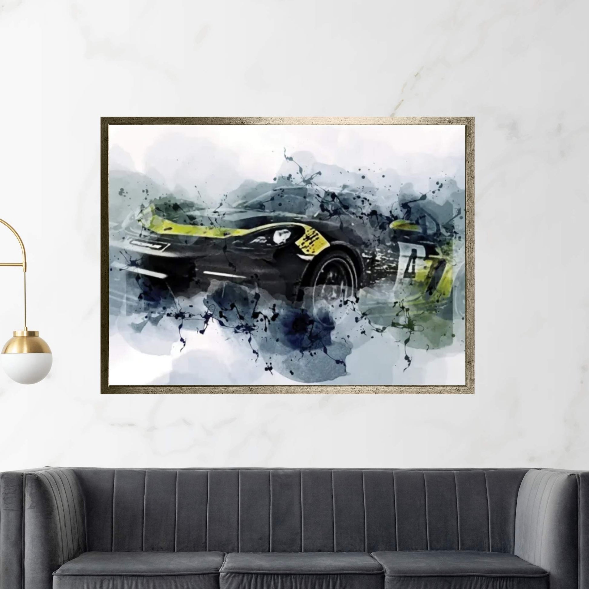 Porsche 718 Cayman Gt4 Clubsport Exterior Canvas Wall Art - Y Canvas