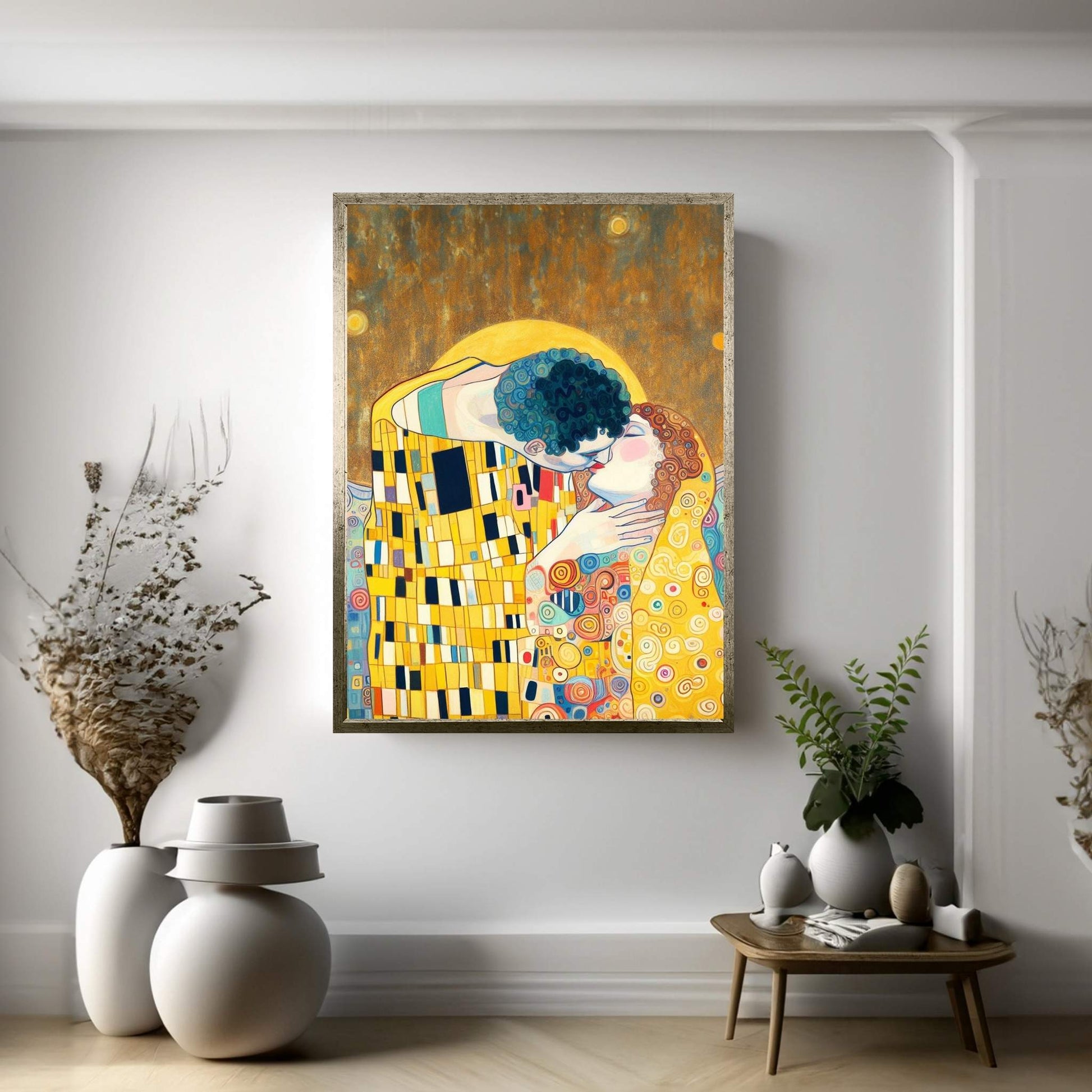 Gustav Klimt The Kiss Reproduction Canvas Wall Art - Affordable and High-Quality - Y Canvas