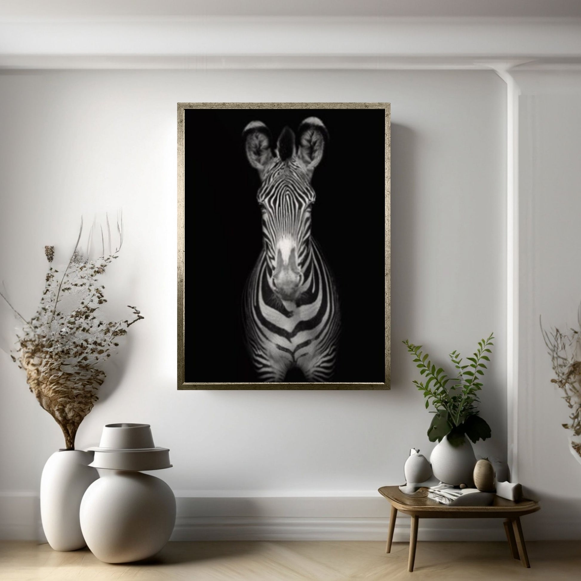 Abstract Animal Zebra Poster Creative Animal Modeling Wall Art, Entrance Decoration - Y Canvas