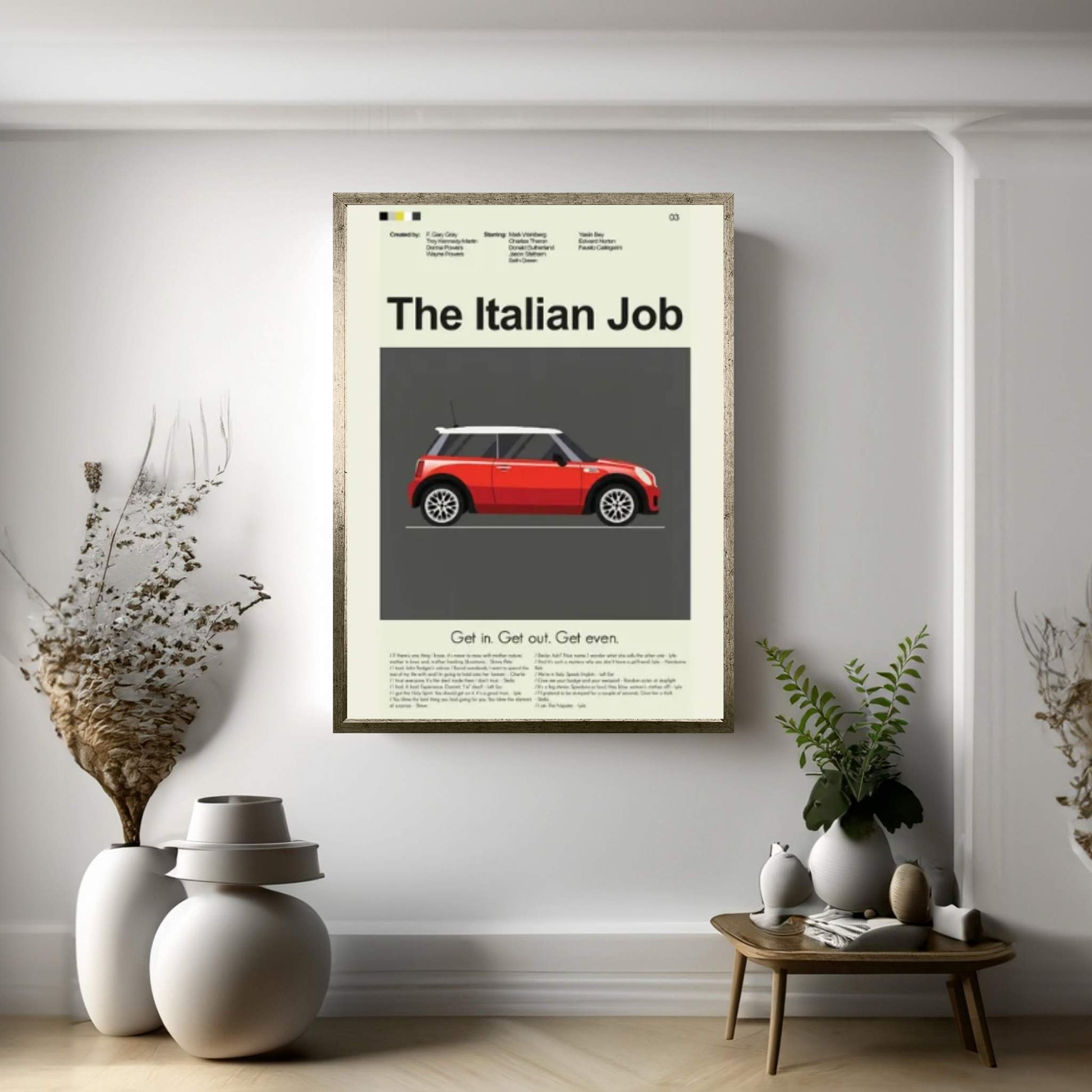 The Italian Job Canvas Wall Art - Y Canvas