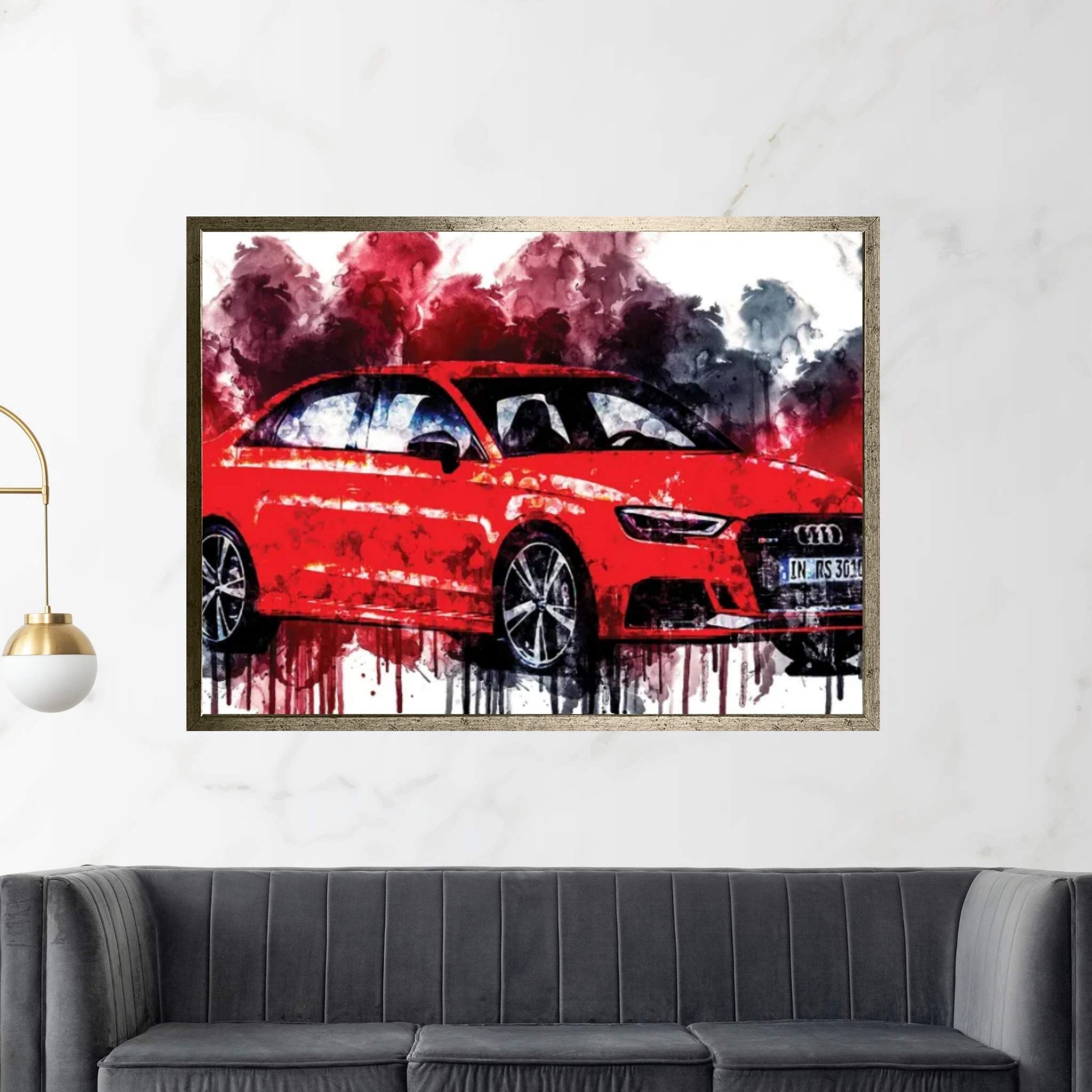 Car 2017 Audi RS3 Canvas Wall Art - Y Canvas