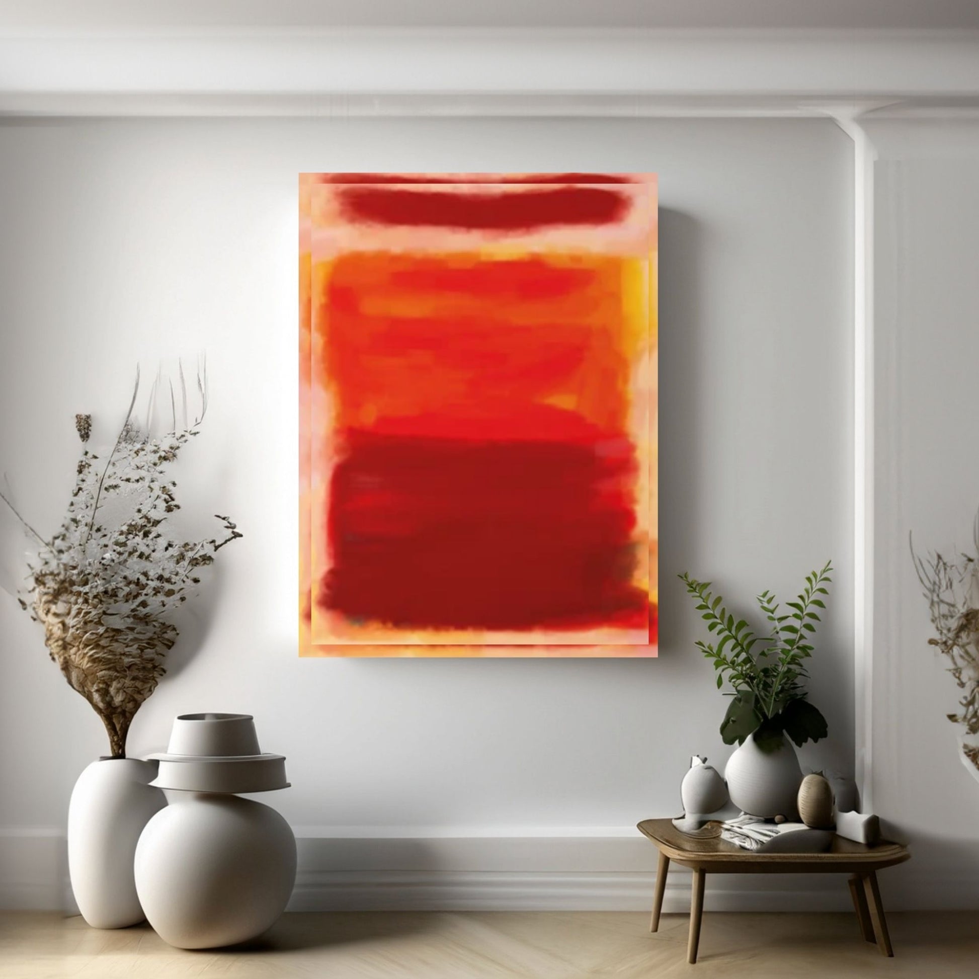 Mark Rothko Exhibition Canvas Wall Art Poster, Red Vintage Exhibition - Y Canvas