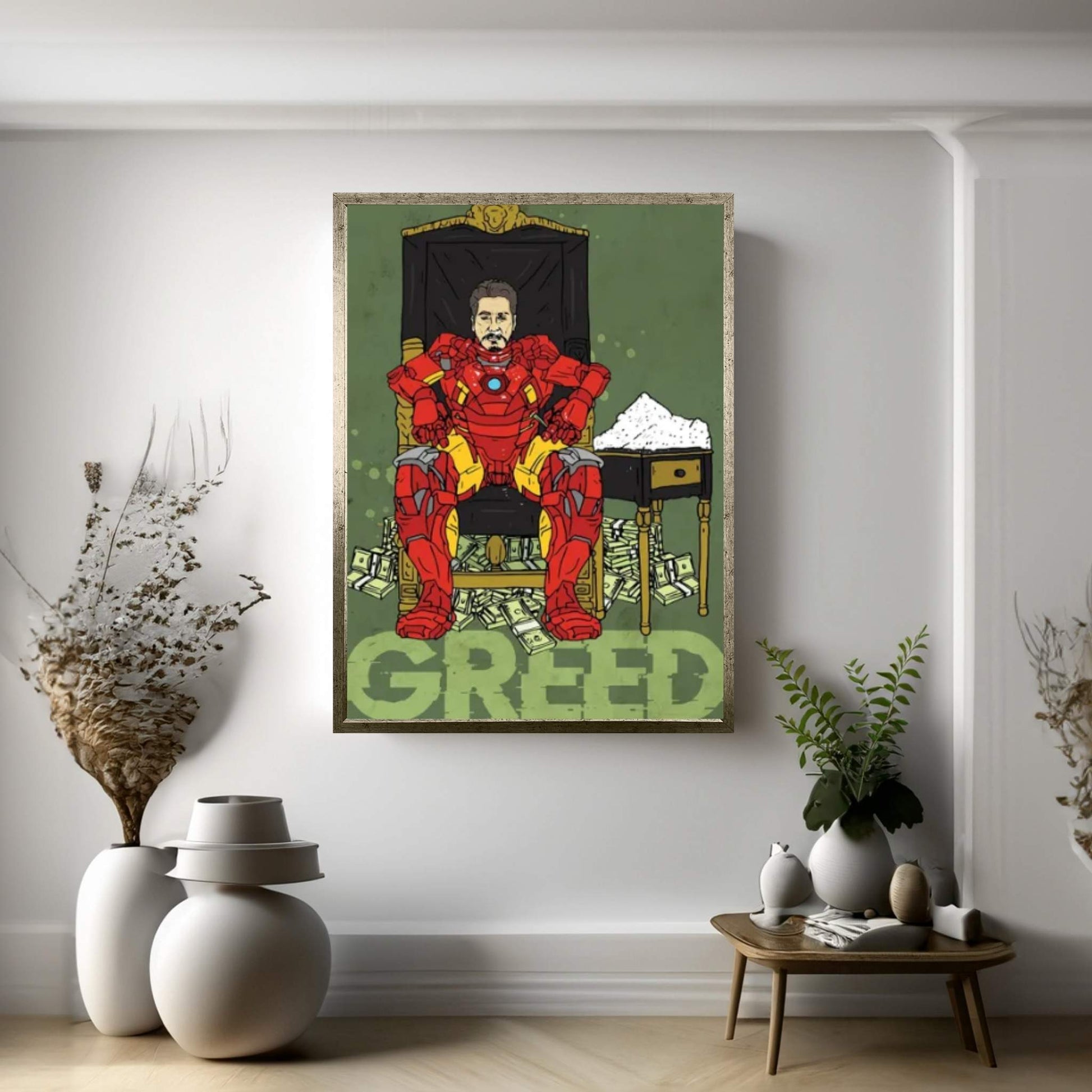 Greed Canvas Wall Art - Y Canvas