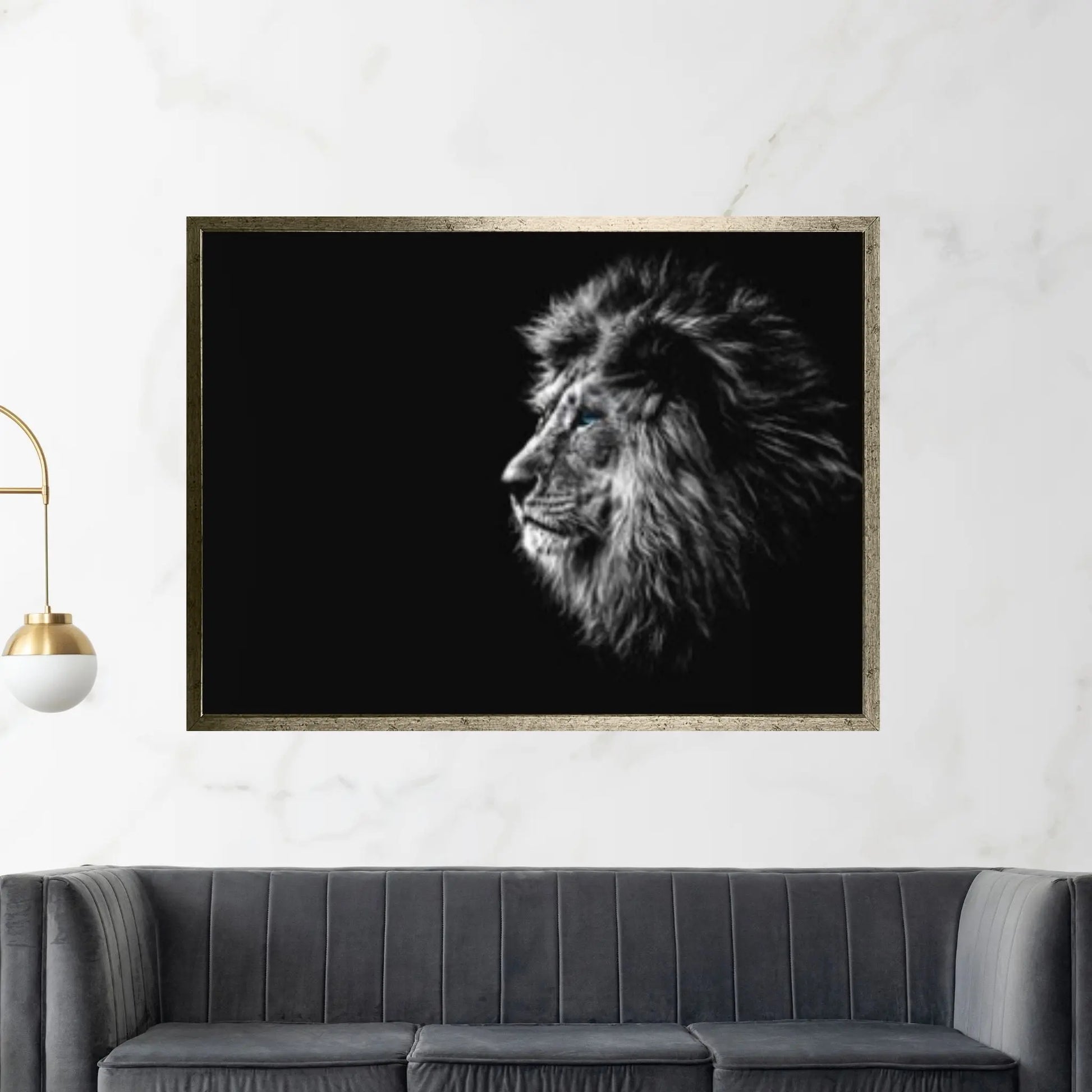 Lion Wall Art, Lion Canvas Art, Animal Wall Art, Canvas Wall Art,Animal wall art decor Large lion art - Y Canvas