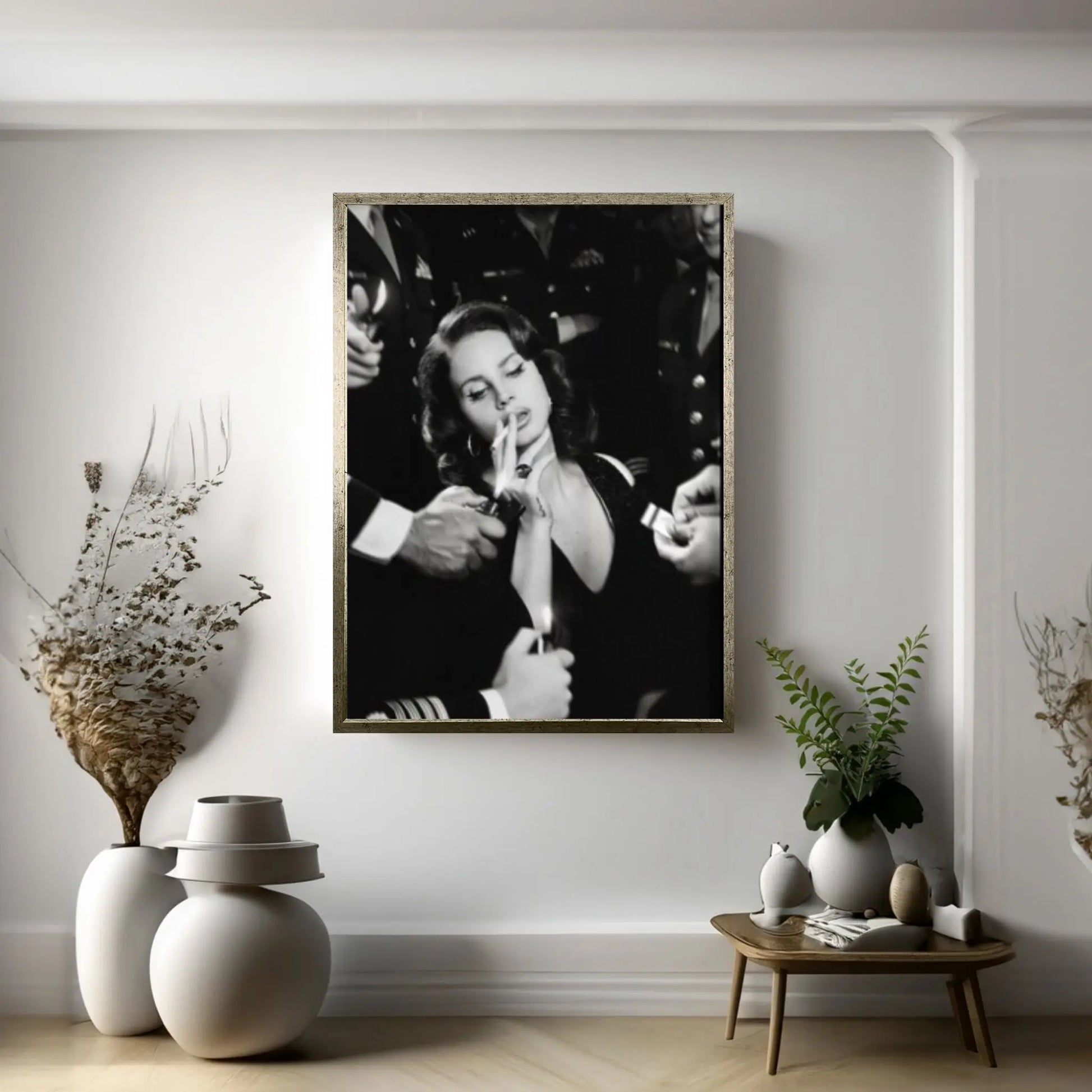 Lana Del Rey Smoke Cigarettes Music Poster Canvas Wall Art - Y Canvas