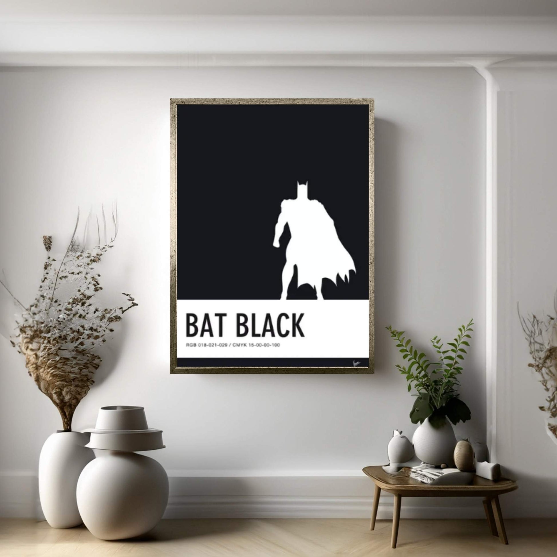 Minimal Colorcode Poster Batman Canvas Wall Art - Y Canvas