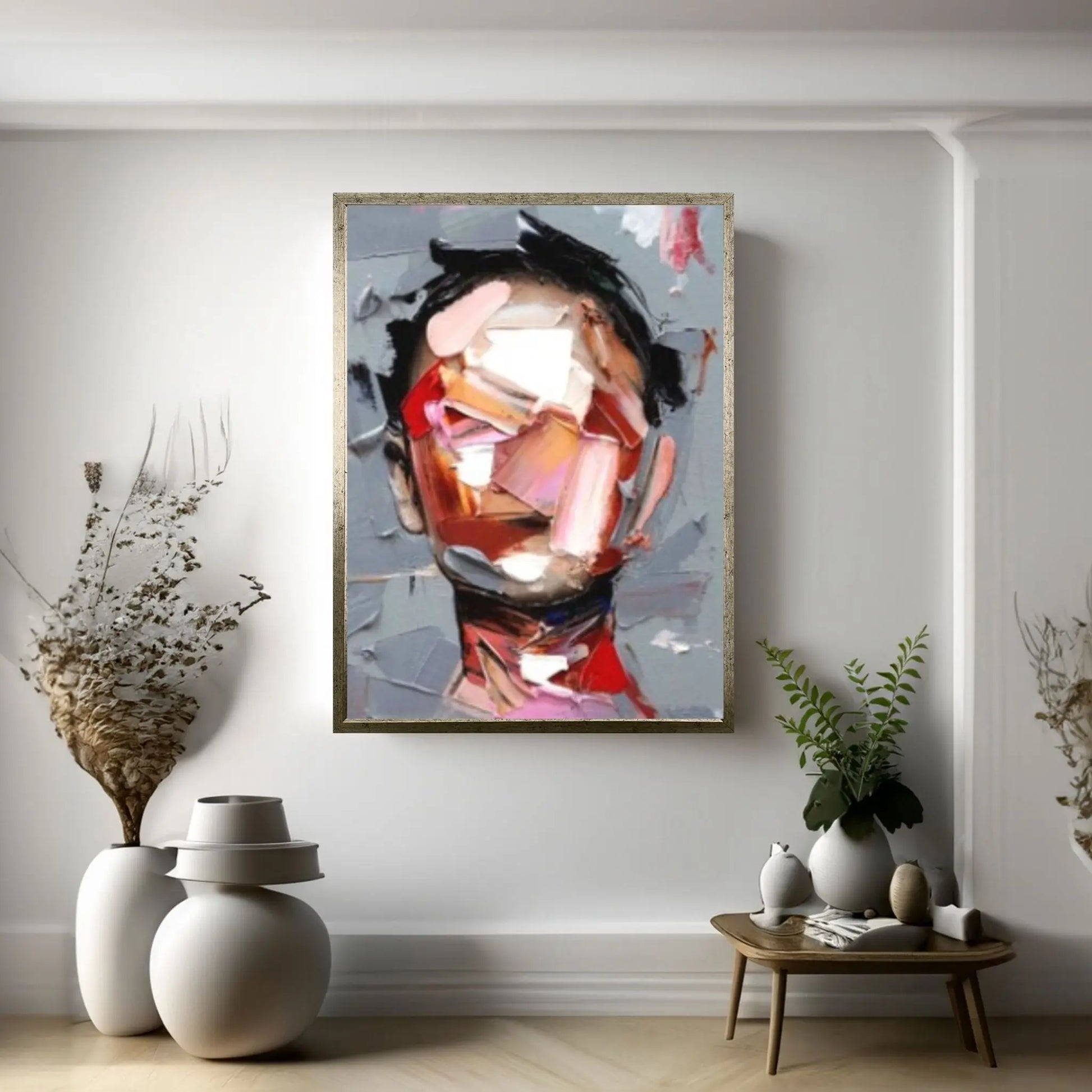 Woman Portrait Canvas Wall Art, Abstract Face Canvas Art, Portrait Painting Canvas, Colorful - Y Canvas