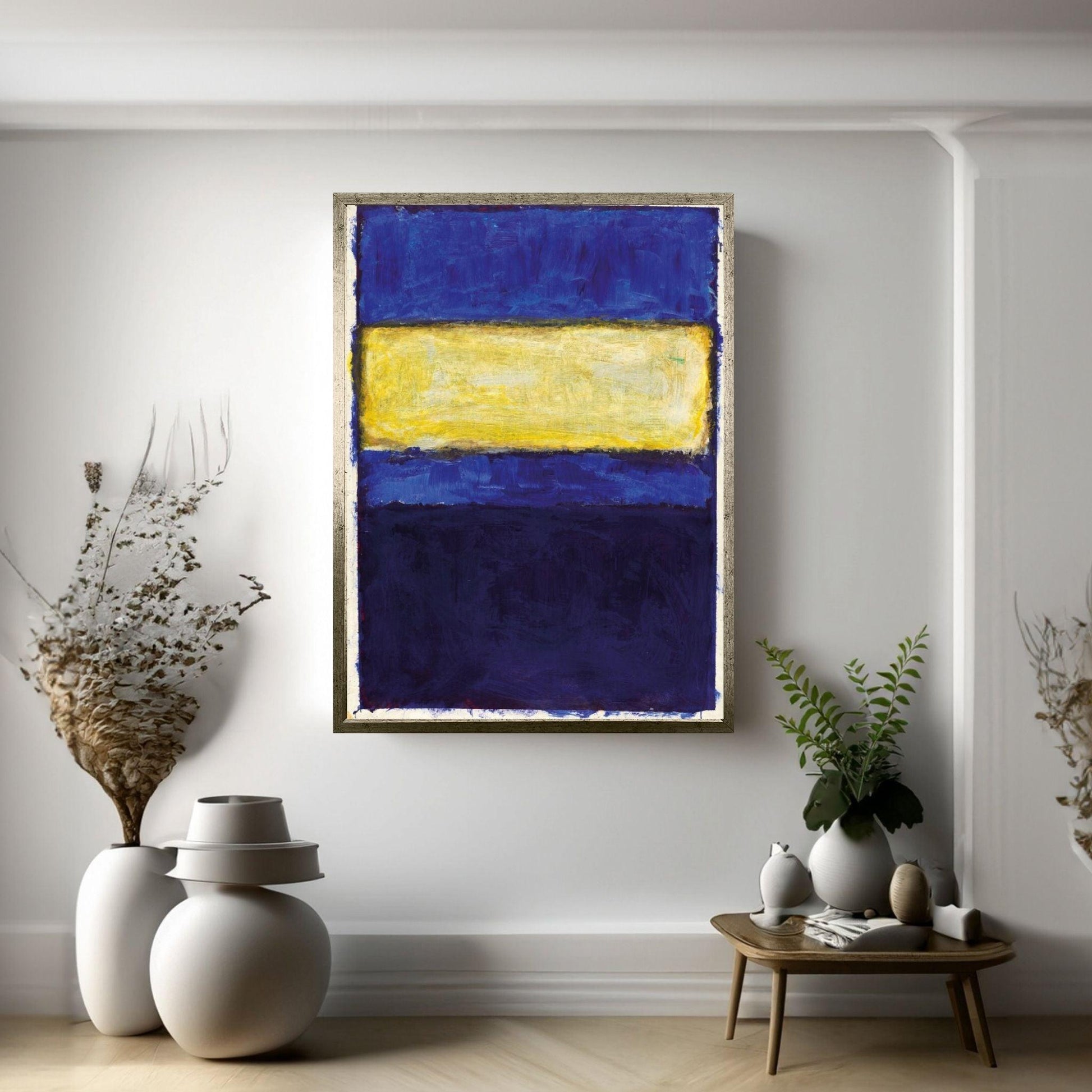 Mark Rothko Frame Canvas Poster Art Reproduction, Modern Art Expressionism Painting, Abstract Canvas Wall Art - Y Canvas