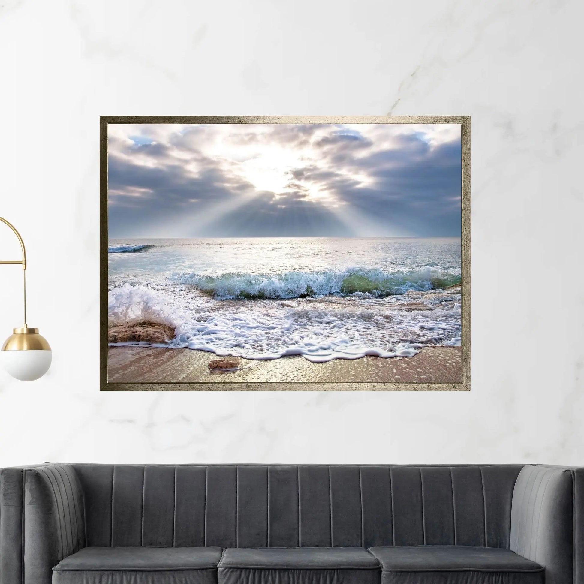 Aqua Blue Morning Canvas Wall Art - Y Canvas