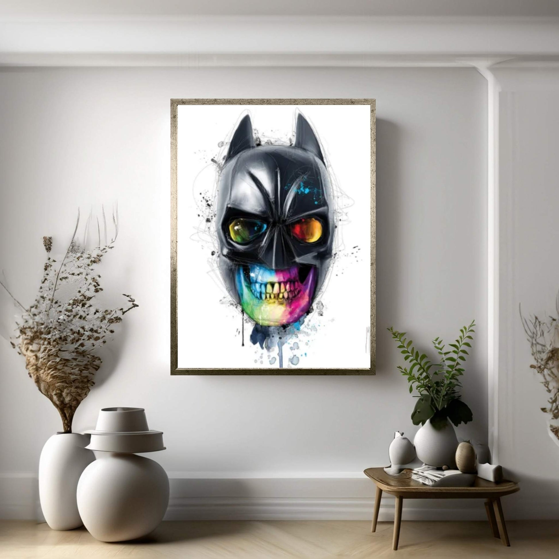 The Bat Skull Canvas Wall Art - Y Canvas