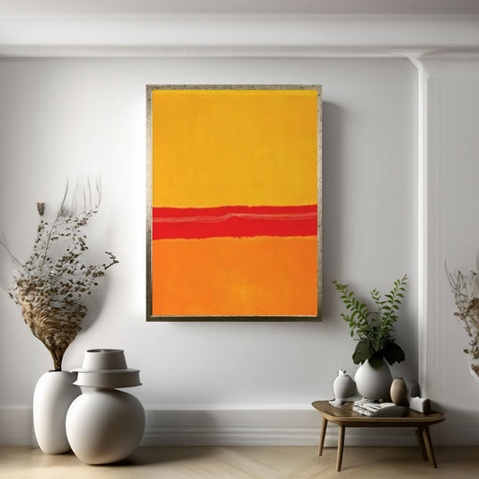 Mark Rothko Exhibition Canvas Wall Art Poster, Orange Vintage Exhibition Poster, Mark Rothko Canvas Wall Art Print - Y Canvas