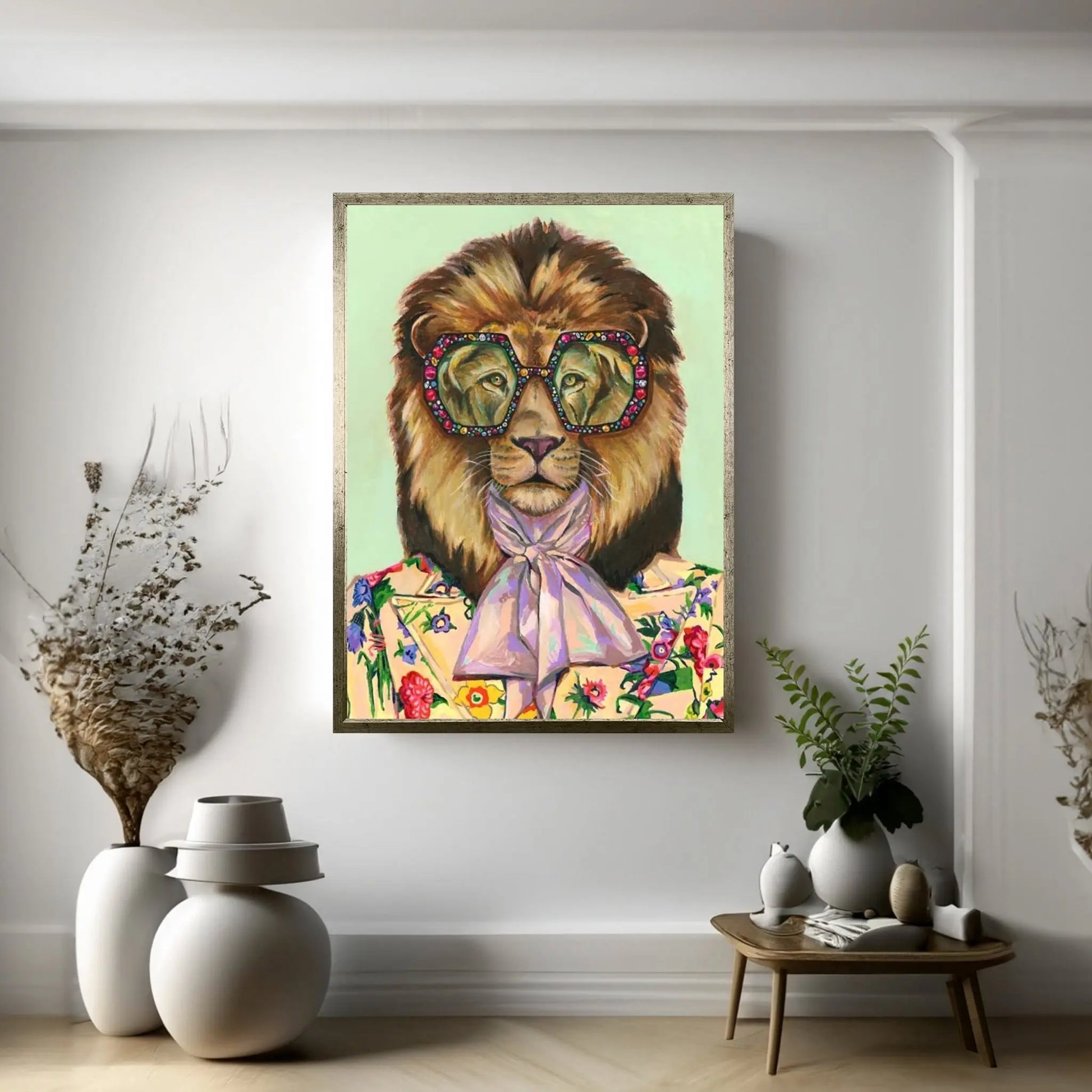 Gucci Lion Canvas Wall Art - Y Canvas