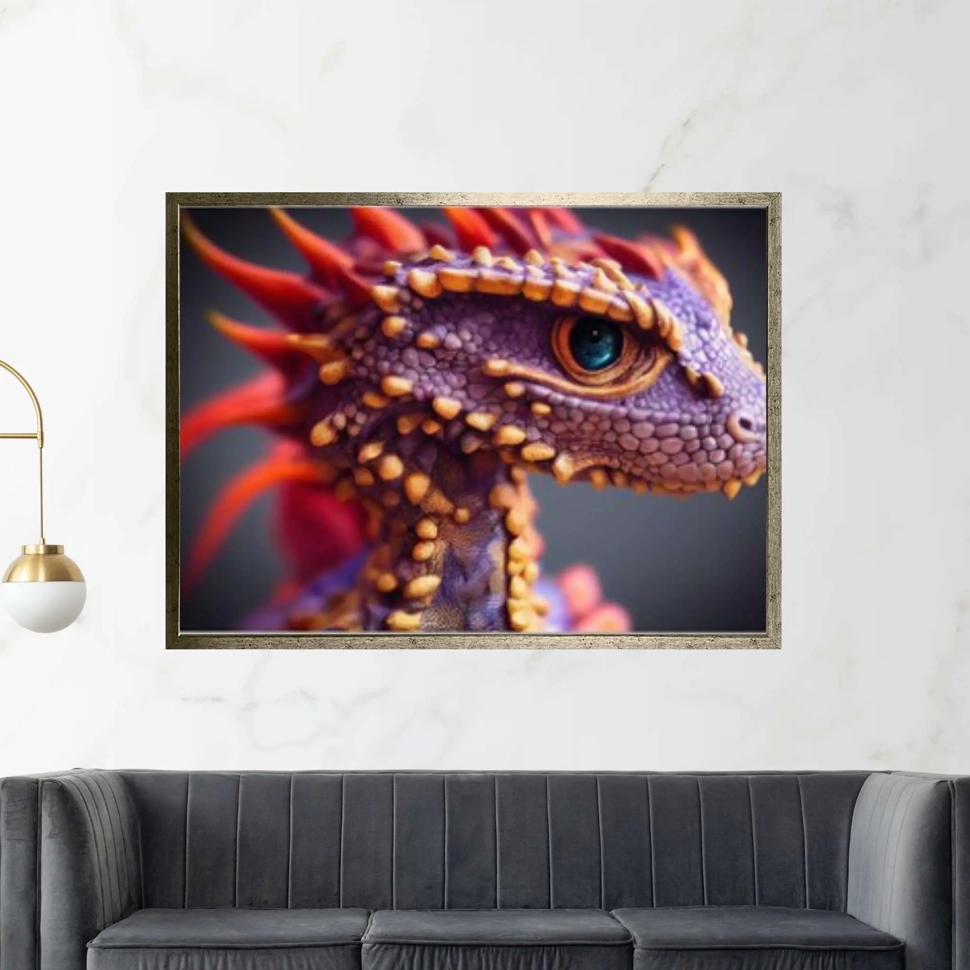 Dragon Warrior Print Canvas Wall Art Poster - Y Canvas