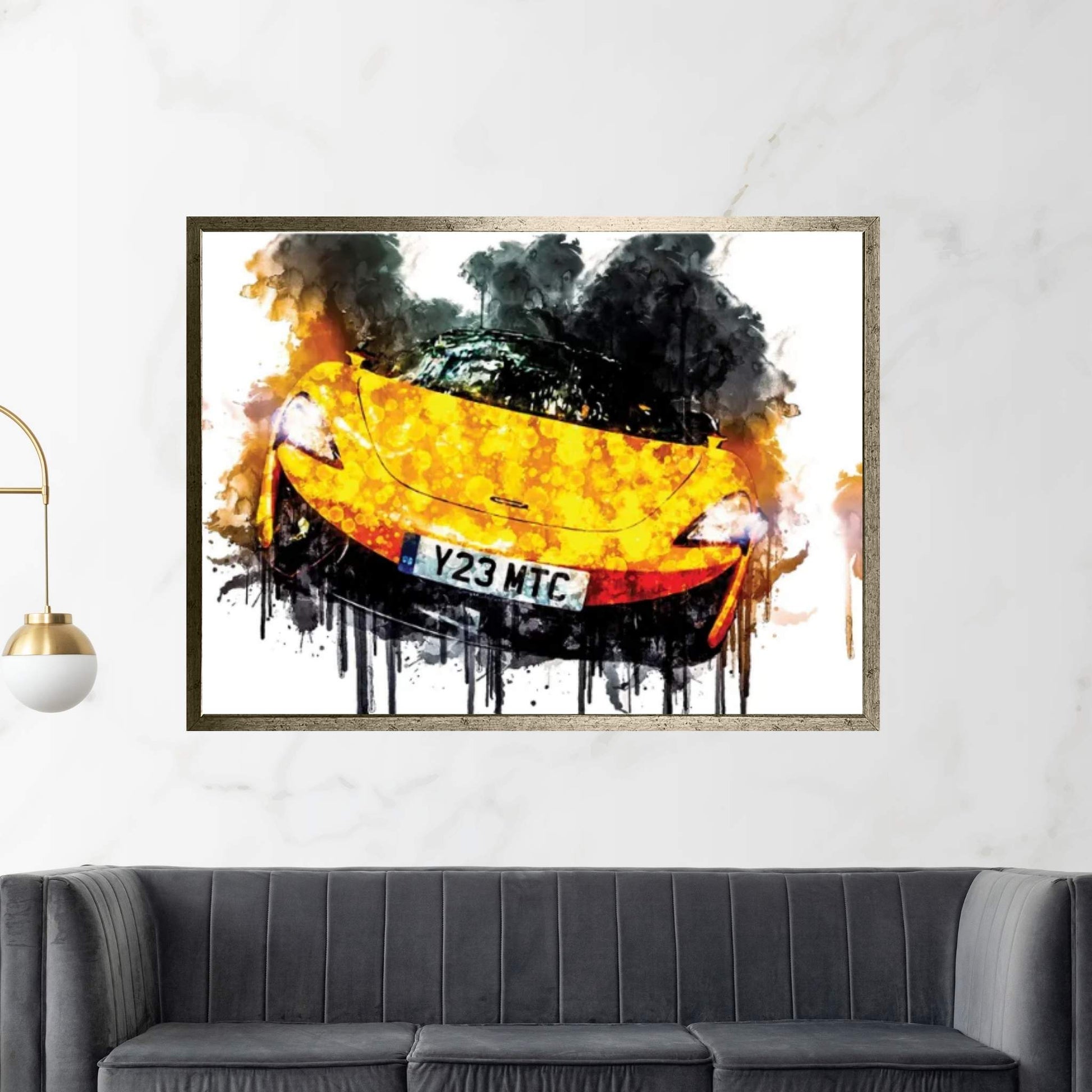 Car 2017 McLaren 570S Spider Canvas Wall Art - Y Canvas