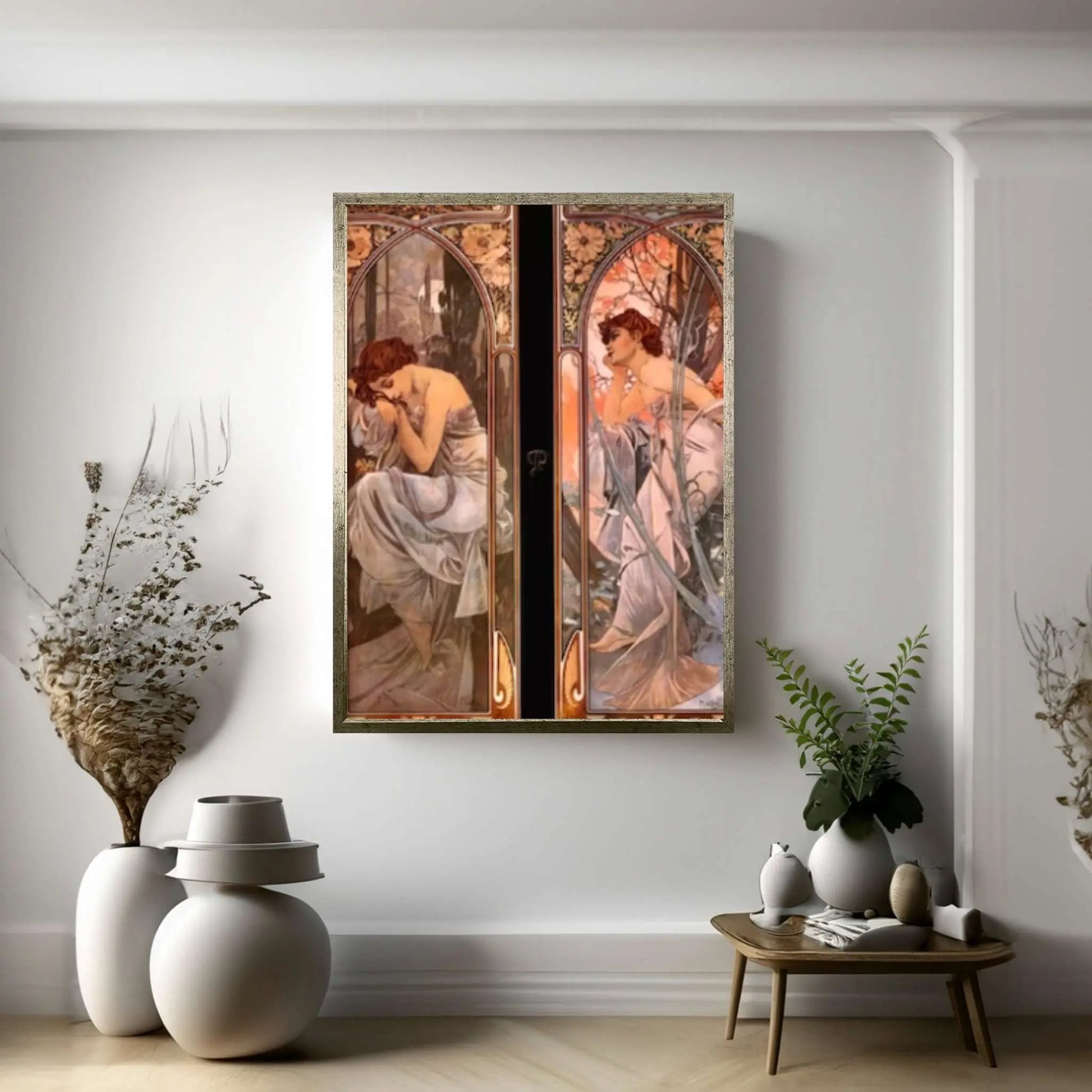 Evening Reverie by Alphonse Mucha Canvas Wall Art Design - Y Canvas