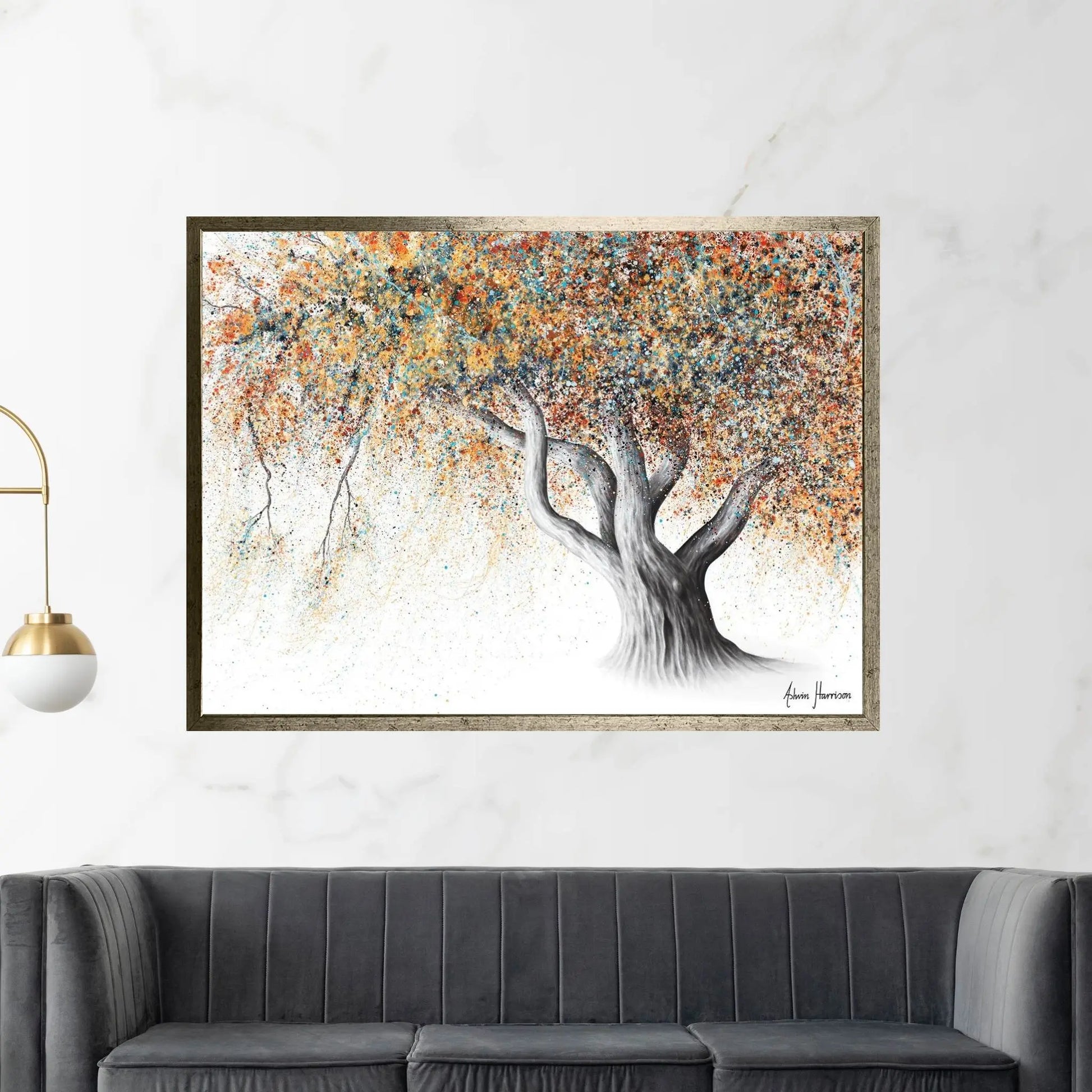 Rusty Autumn Tree Canvas Wall Art - Y Canvas