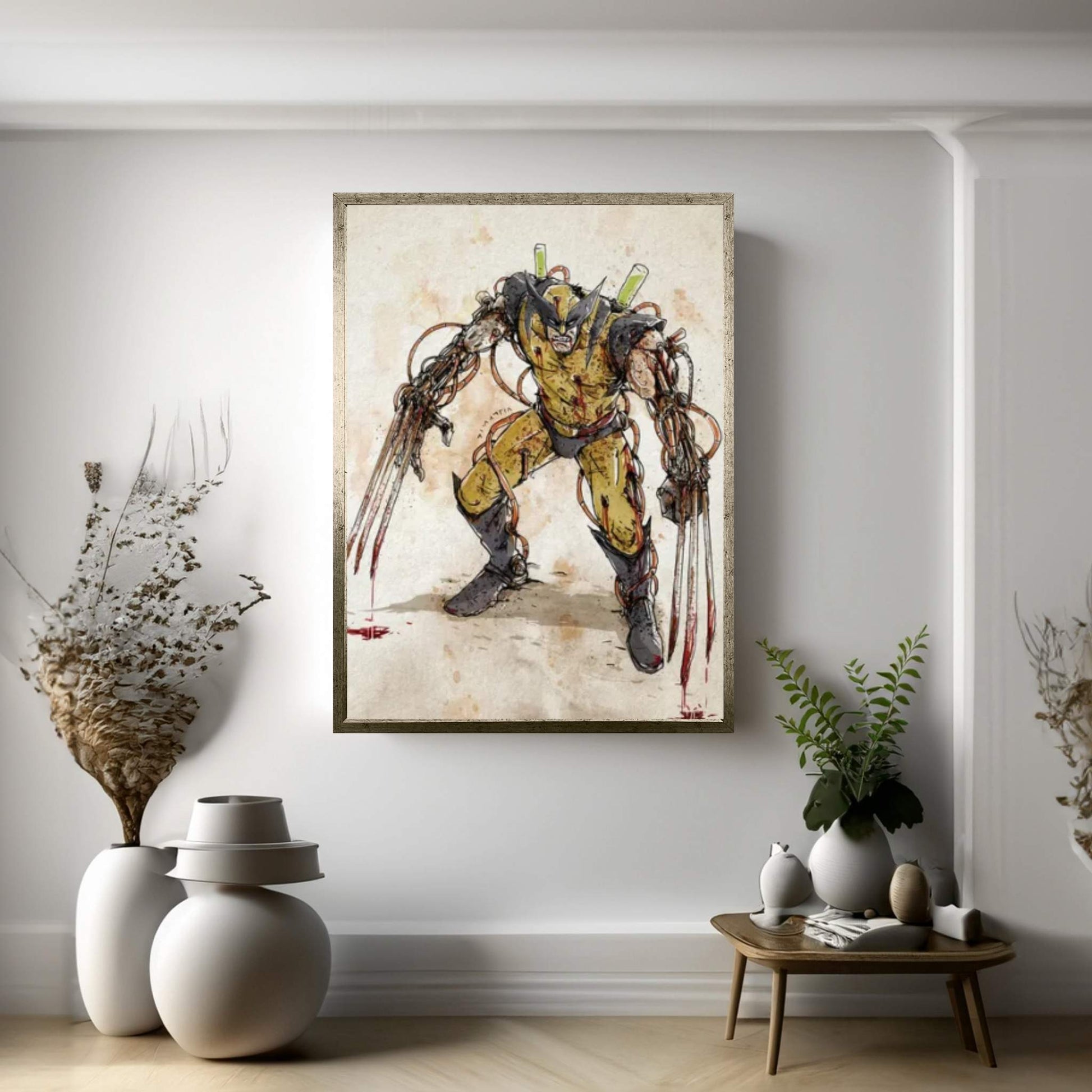 Rusty Wolverine Canvas Wall Art - Y Canvas