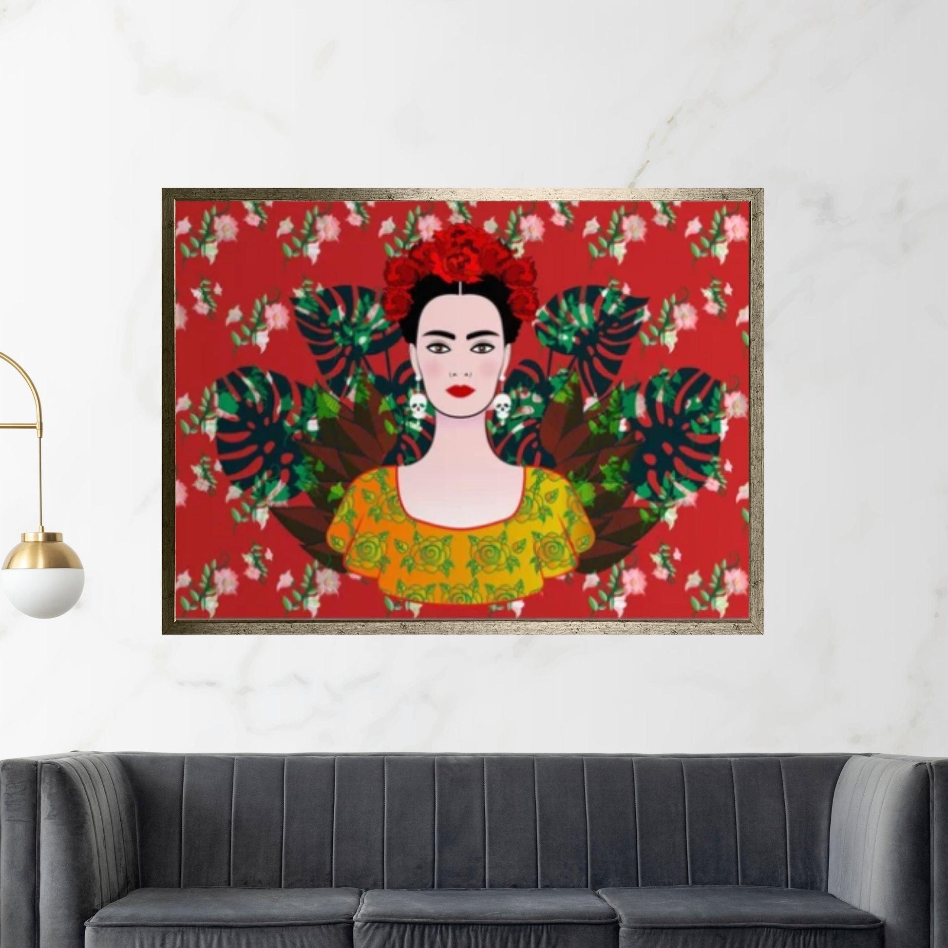 Frida Kahlo Art Canvas Frida Kahlo Wall Art, Mexican Floral Feminist Art - Y Canvas