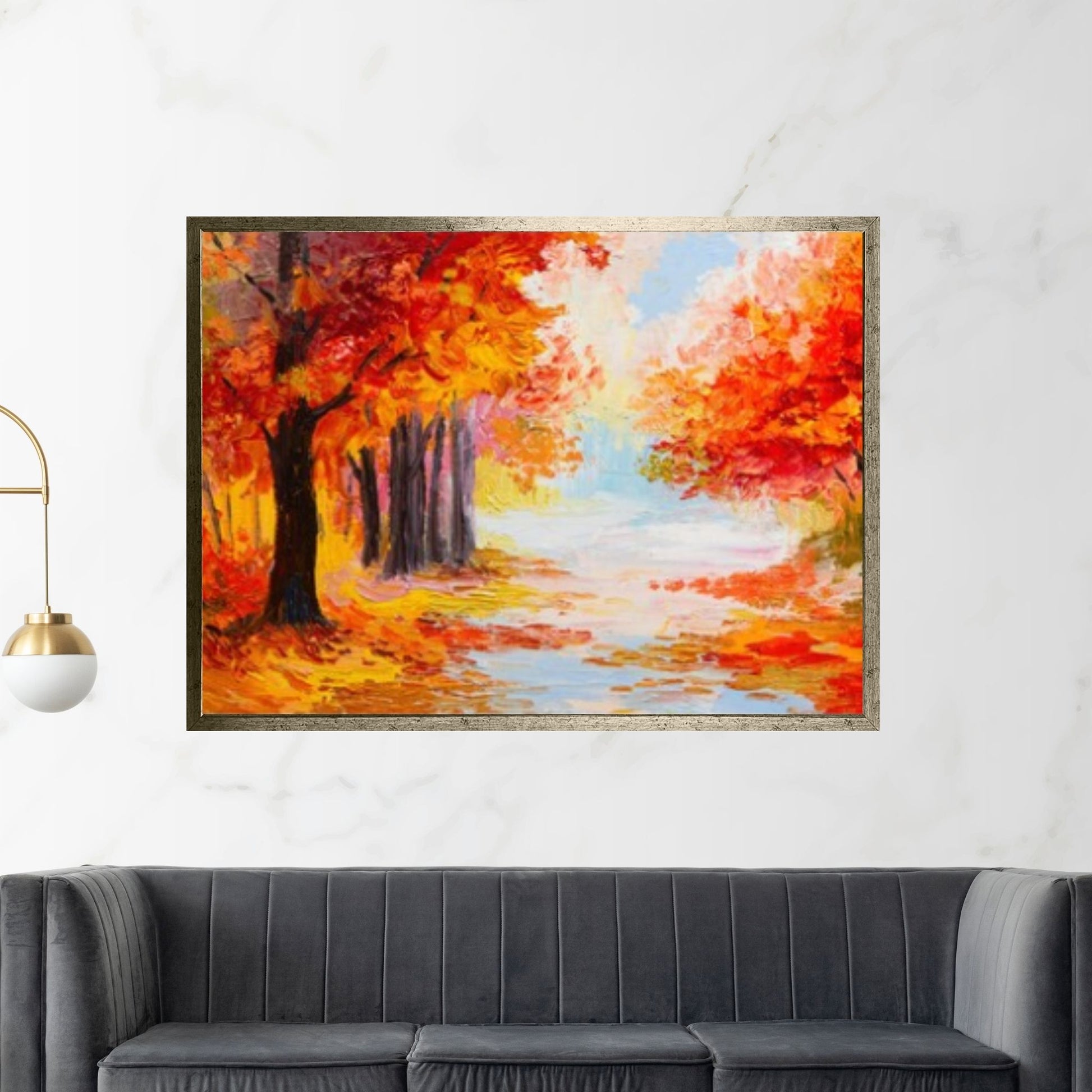 Autumn Landscape Canvas Wall Art Decor, Autumn Landscape Art Canvas, Autumn Printed - Y Canvas