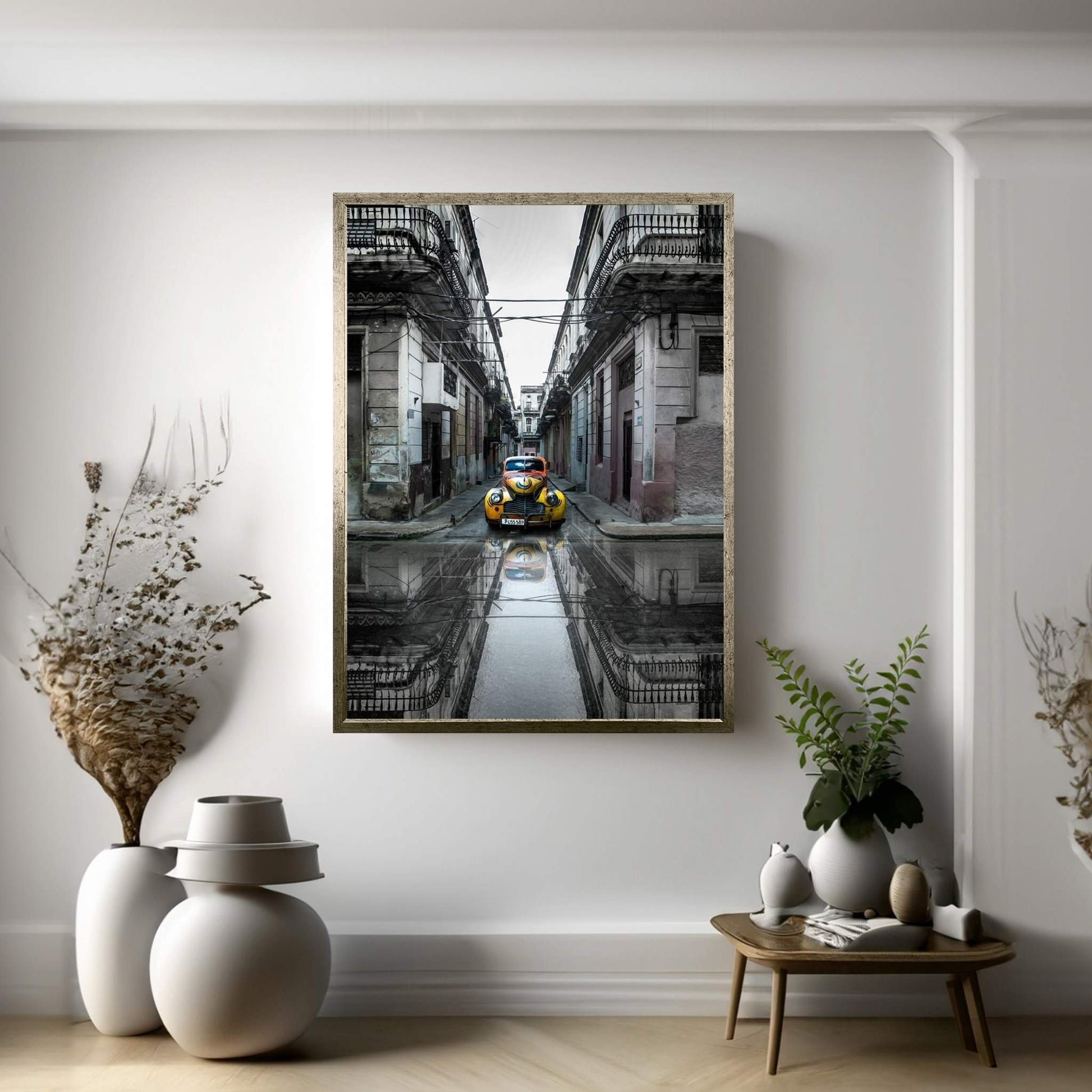 Classic Old Car In Havana, Cuba Canvas Wall Art - Y Canvas