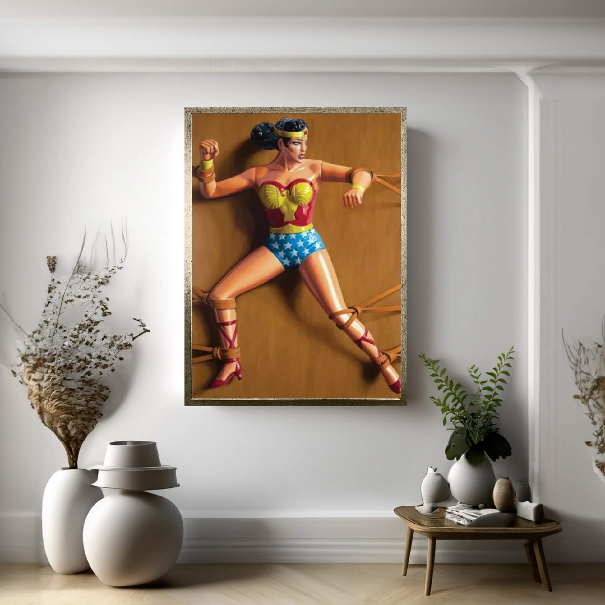 Trapped Wonder Woman Canvas Wall Art - Y Canvas