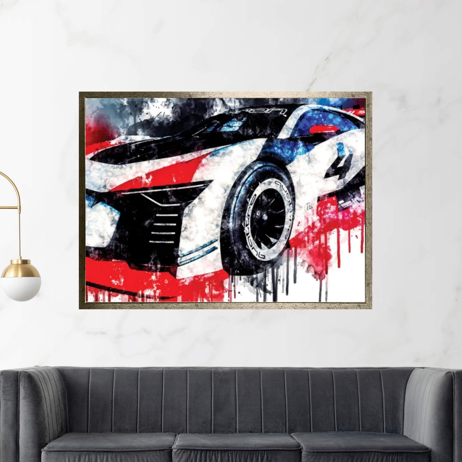 2018 Audi E Tron Vision Gran Turismo Vehicle CCCLXXIII Canvas Wall Art - Y Canvas